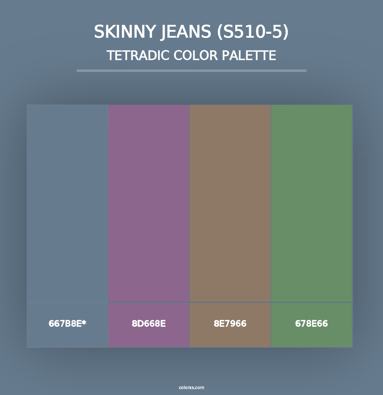 Skinny Jeans (S510-5) - Tetradic Color Palette