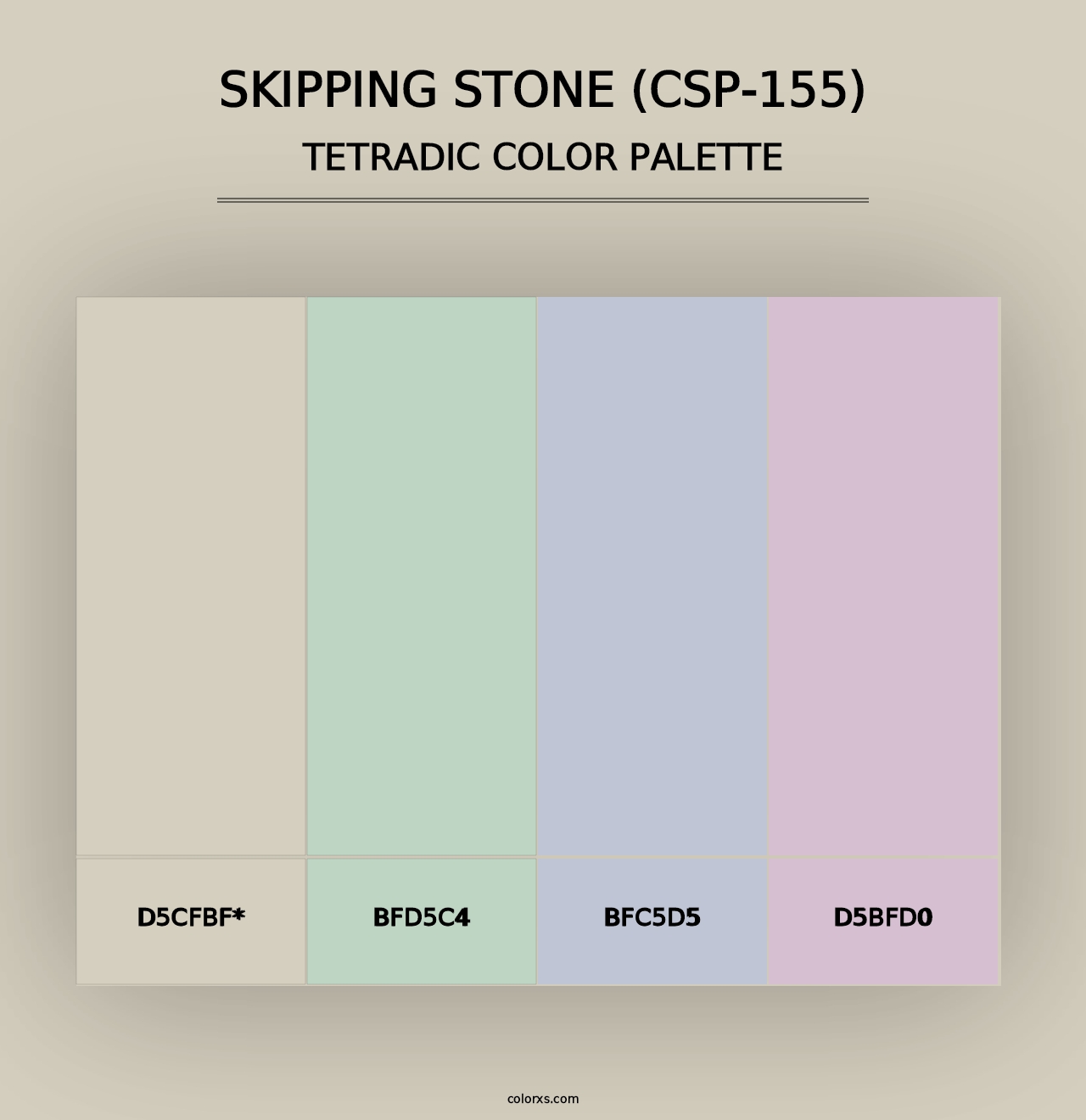 Skipping Stone (CSP-155) - Tetradic Color Palette