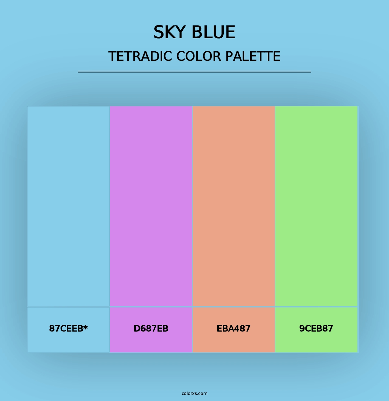 Sky blue - Tetradic Color Palette