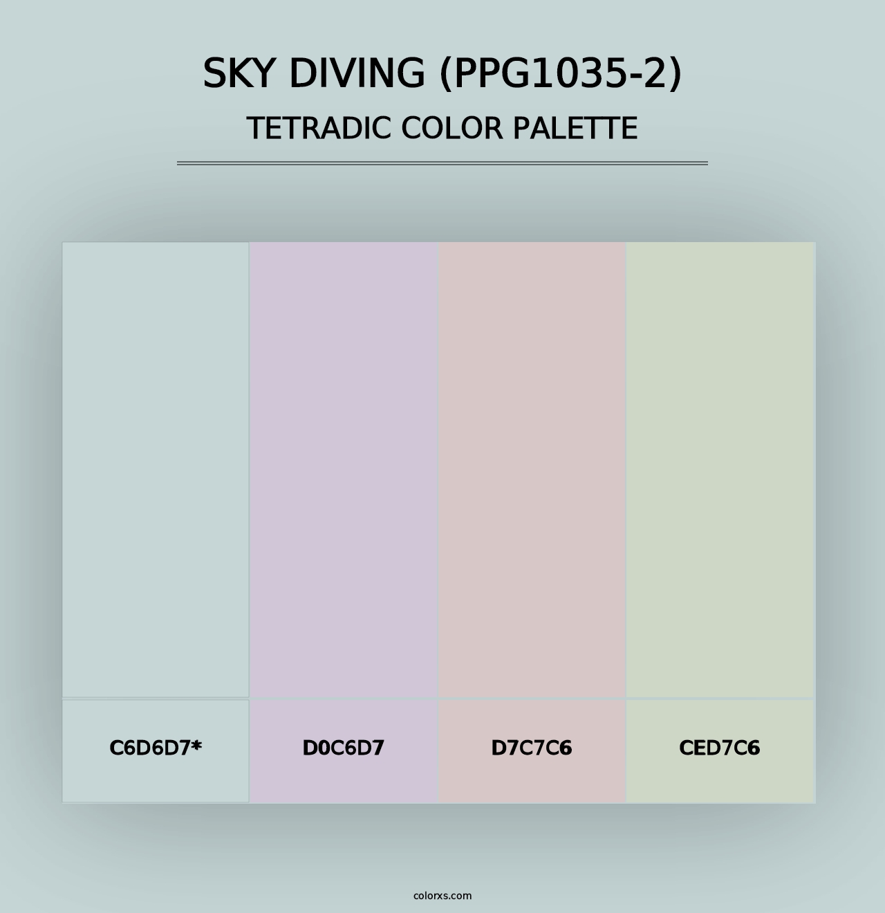 Sky Diving (PPG1035-2) - Tetradic Color Palette