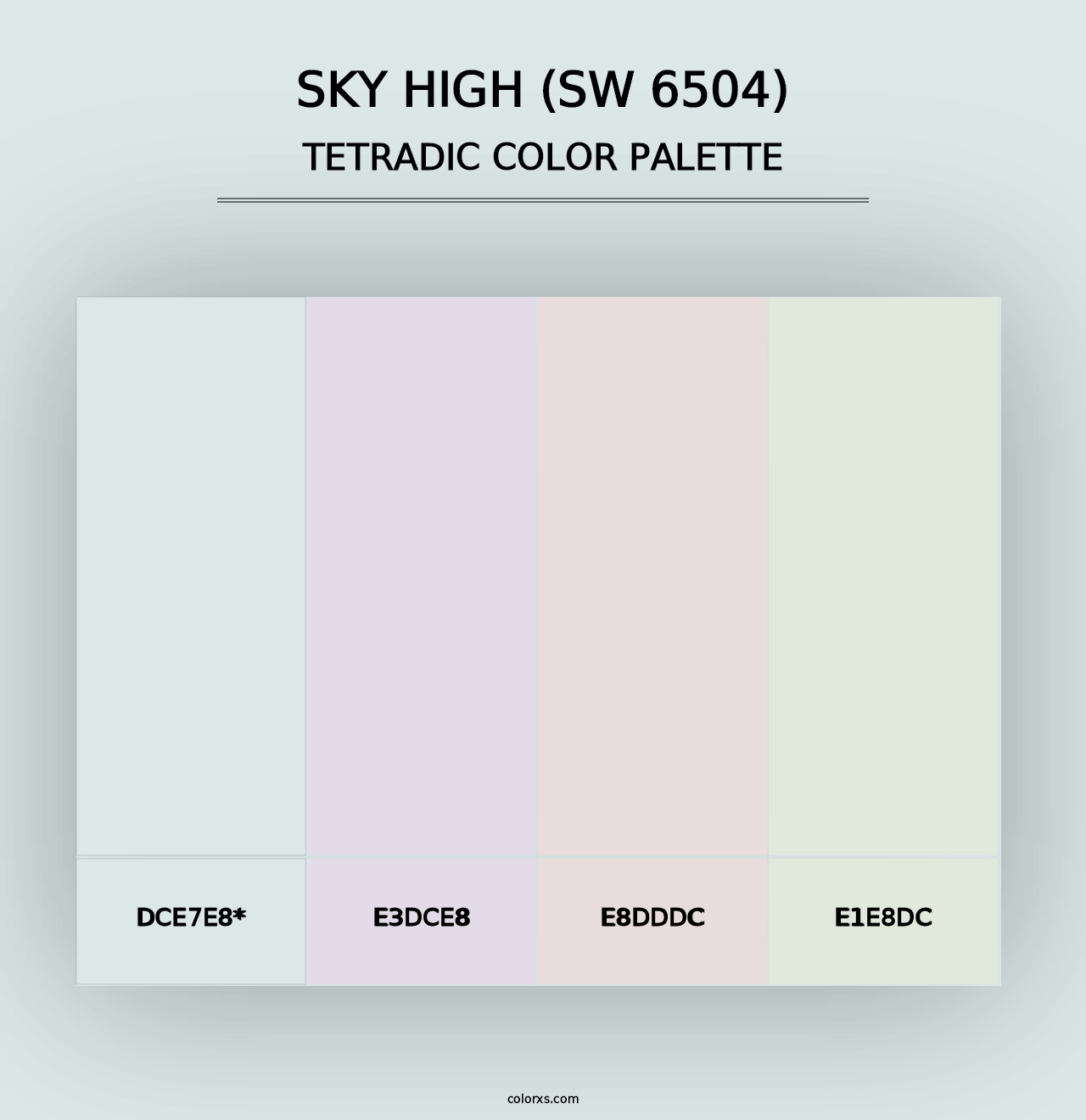 Sky High (SW 6504) - Tetradic Color Palette