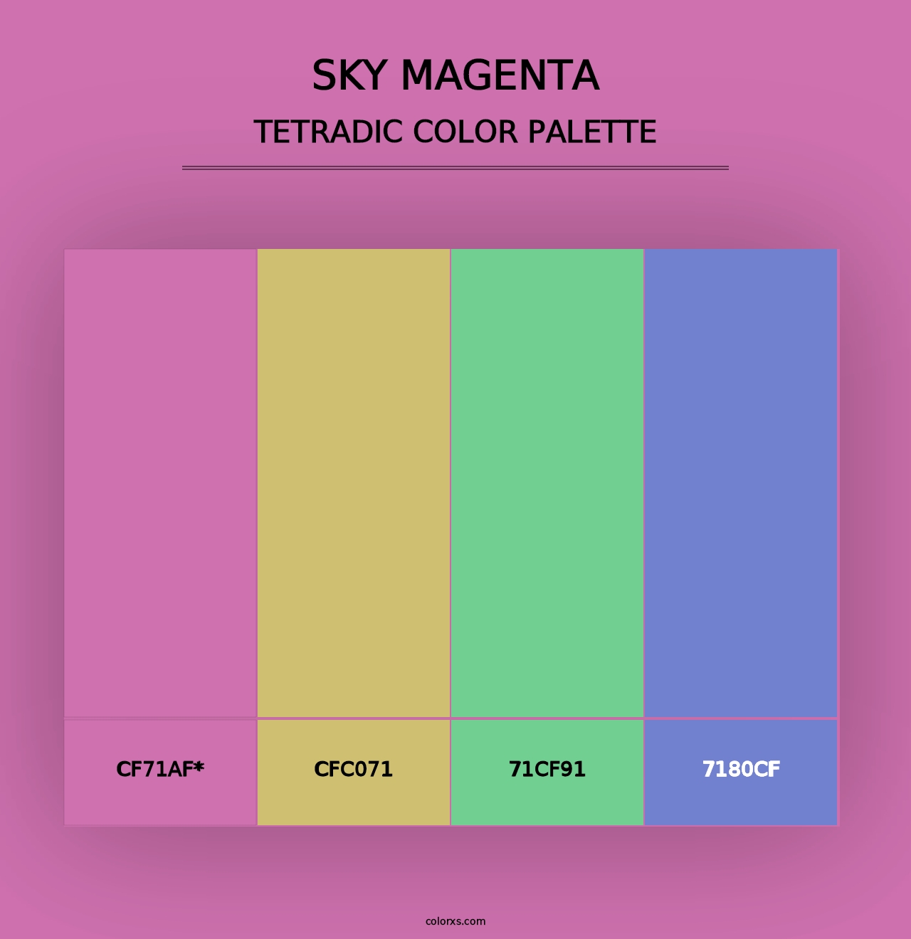 Sky Magenta - Tetradic Color Palette