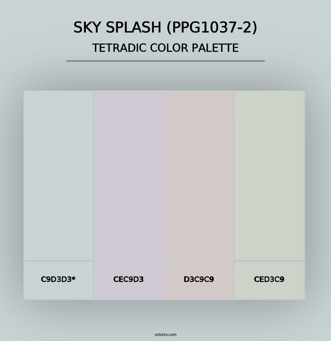 Sky Splash (PPG1037-2) - Tetradic Color Palette