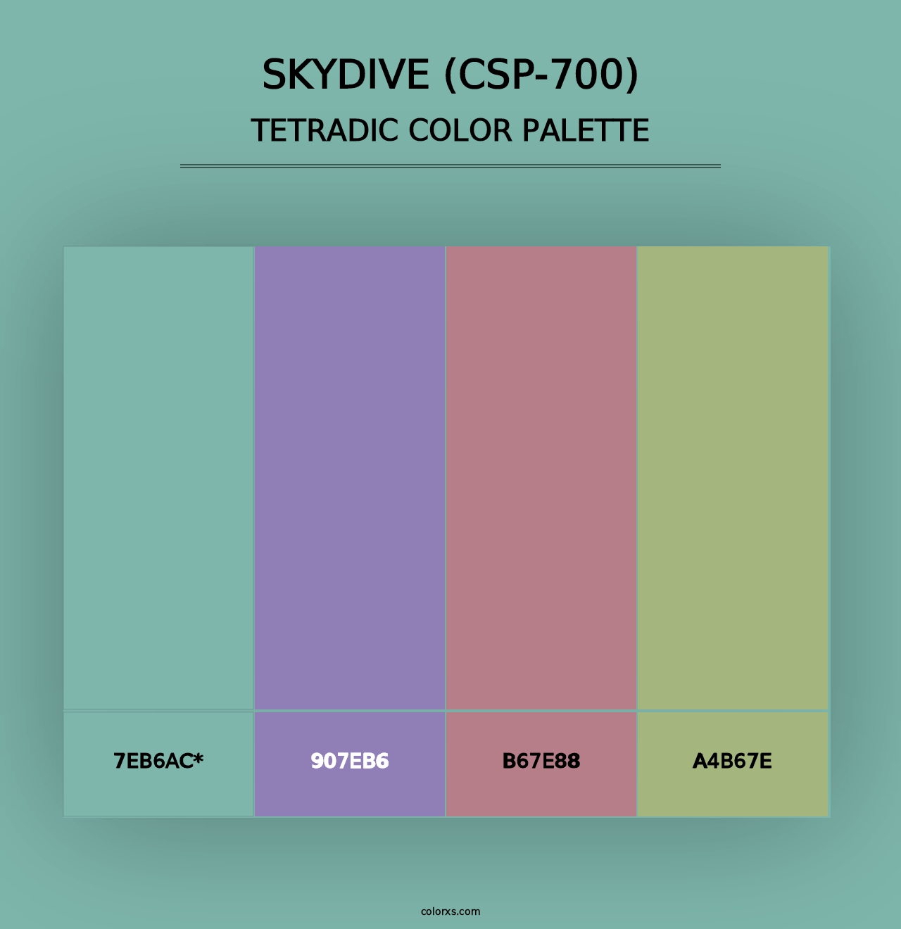 Skydive (CSP-700) - Tetradic Color Palette