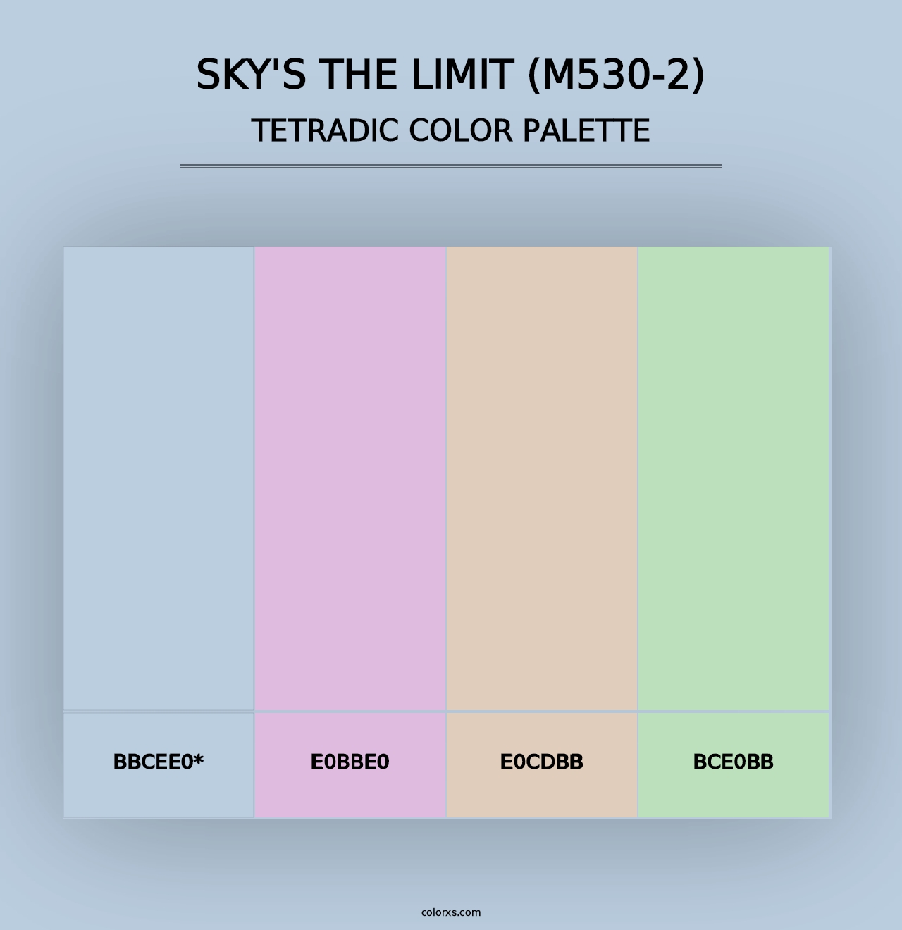 Sky'S The Limit (M530-2) - Tetradic Color Palette