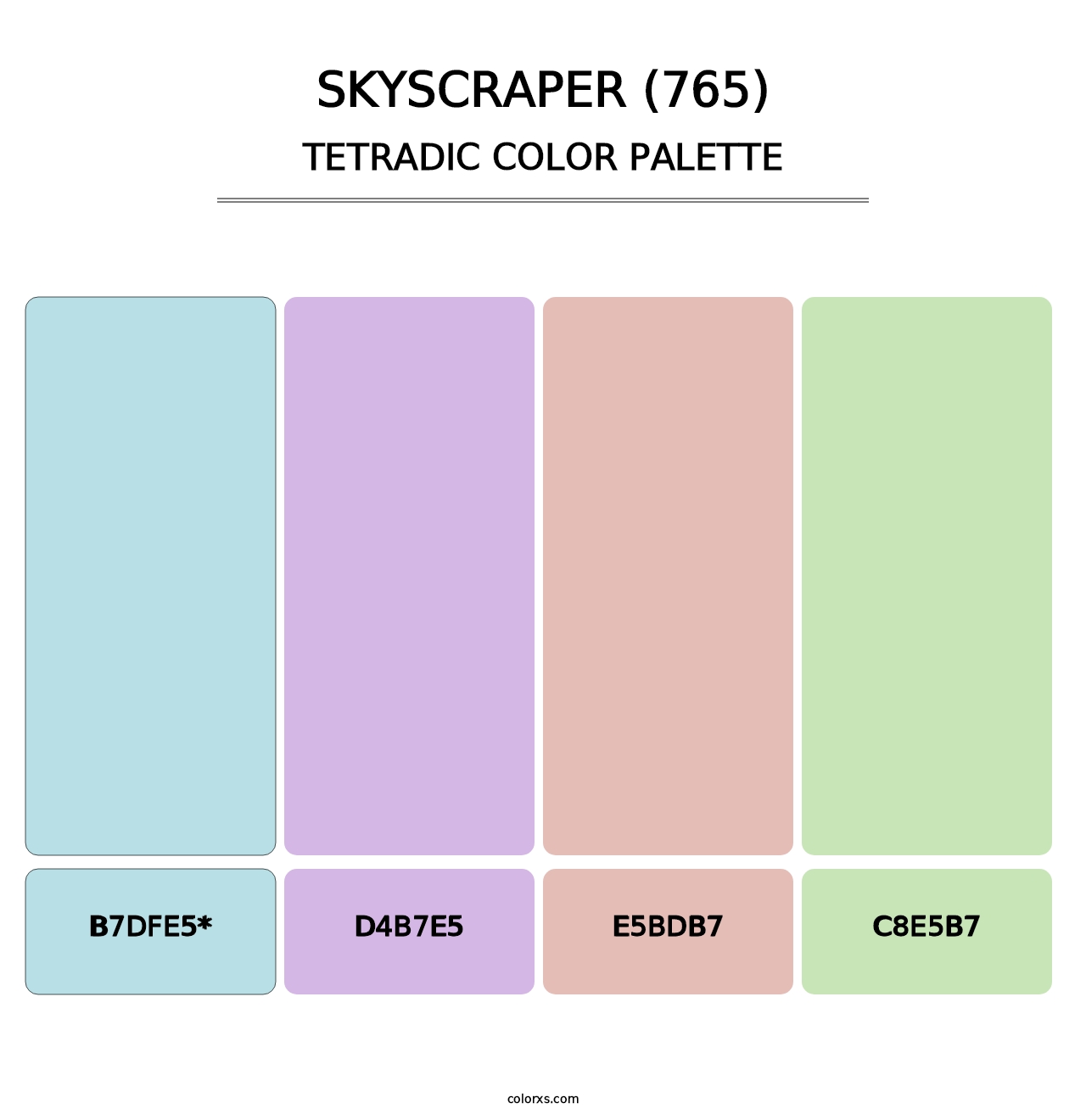 Skyscraper (765) - Tetradic Color Palette