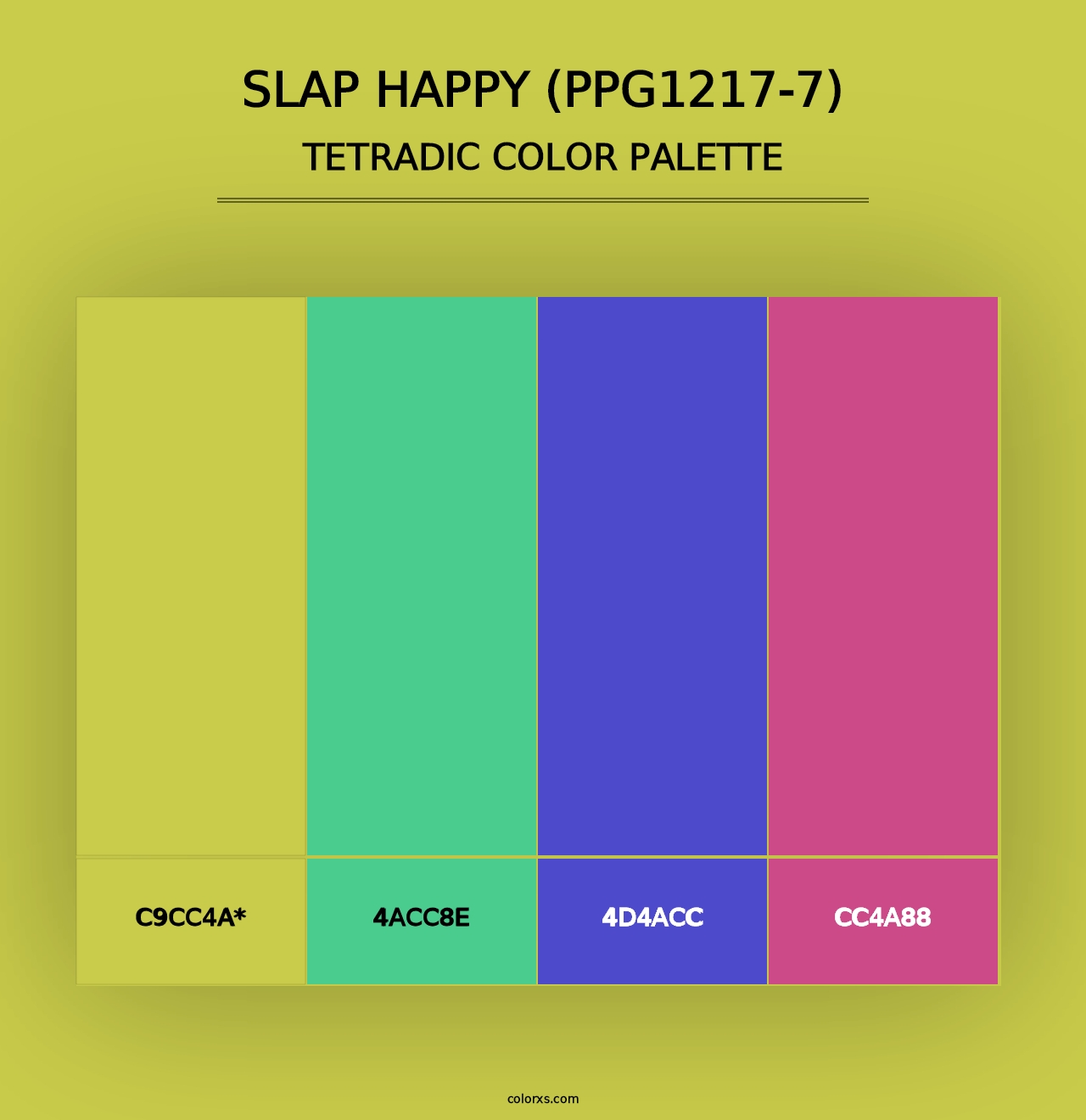 Slap Happy (PPG1217-7) - Tetradic Color Palette