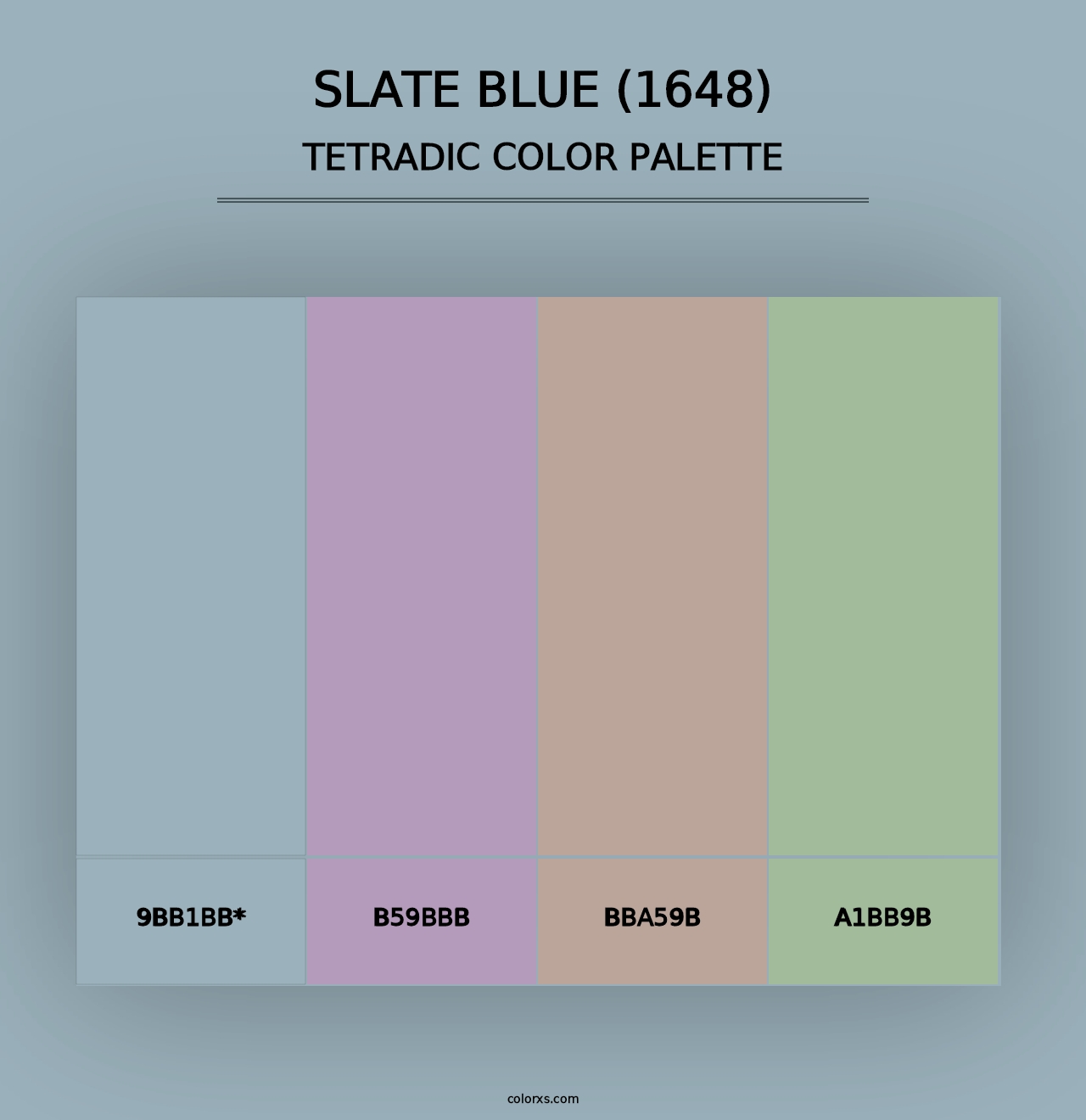 Slate Blue (1648) - Tetradic Color Palette