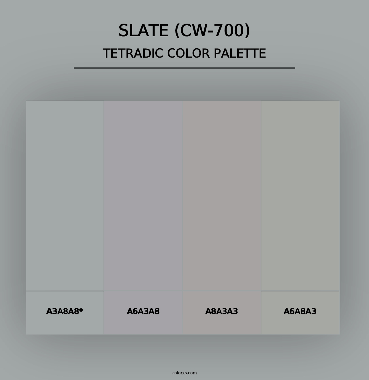 Slate (CW-700) - Tetradic Color Palette