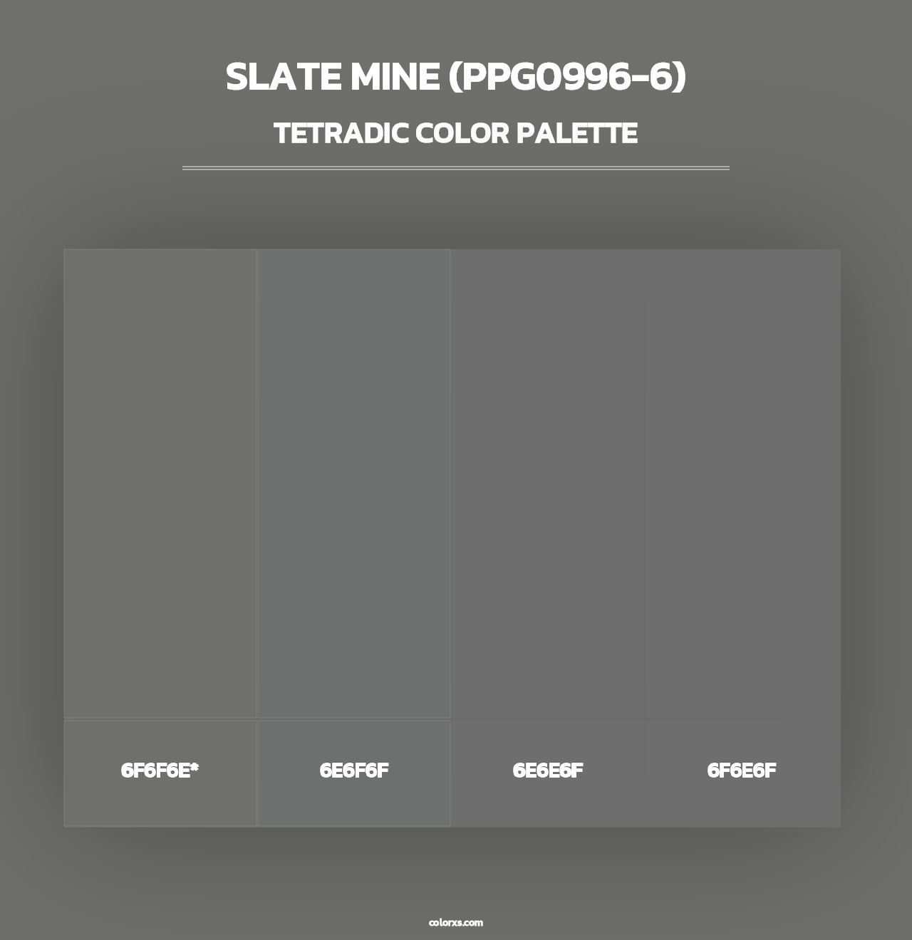 Slate Mine (PPG0996-6) - Tetradic Color Palette