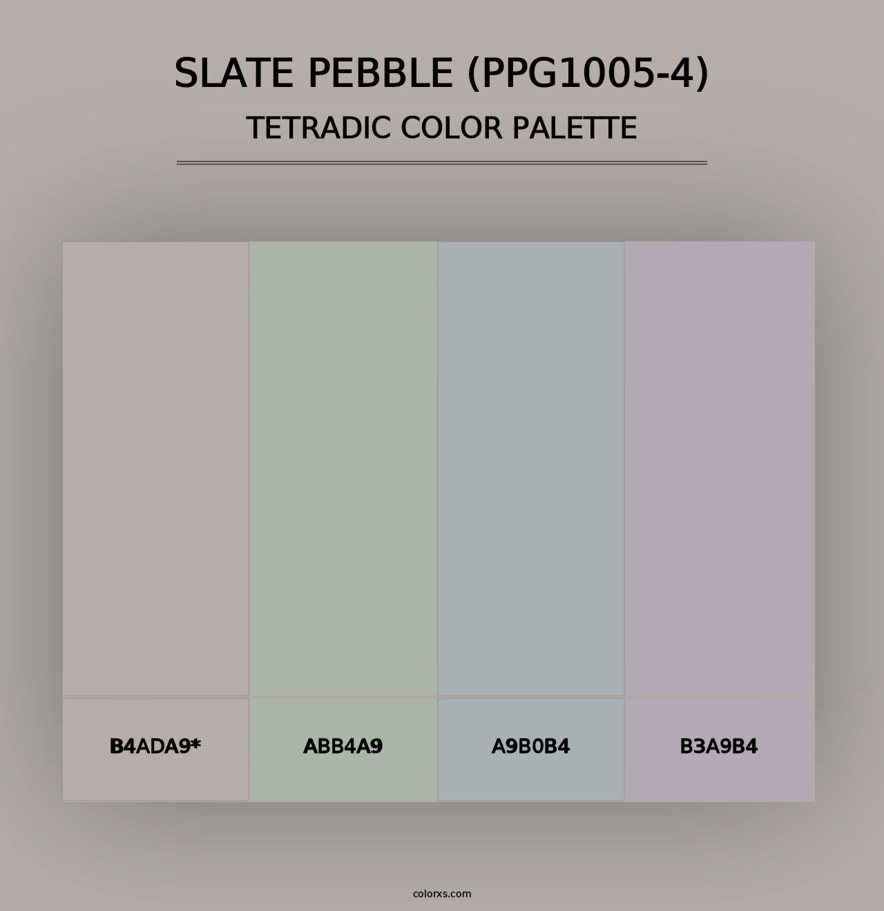 Slate Pebble (PPG1005-4) - Tetradic Color Palette