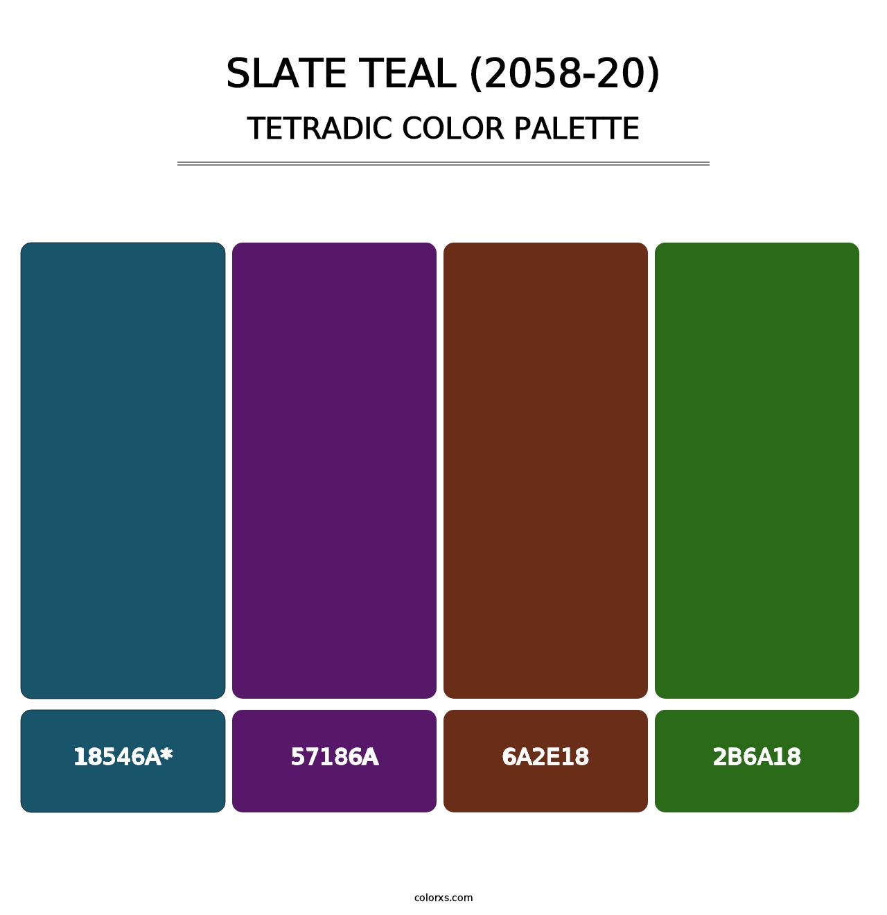 Slate Teal (2058-20) - Tetradic Color Palette