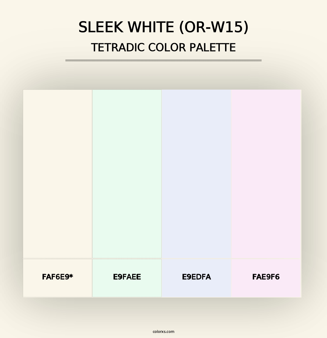 Sleek White (OR-W15) - Tetradic Color Palette