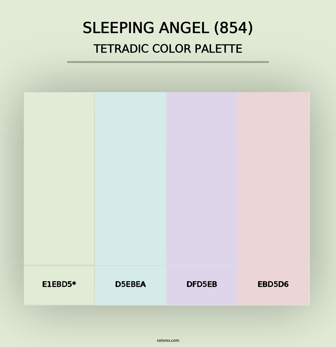 Sleeping Angel (854) - Tetradic Color Palette