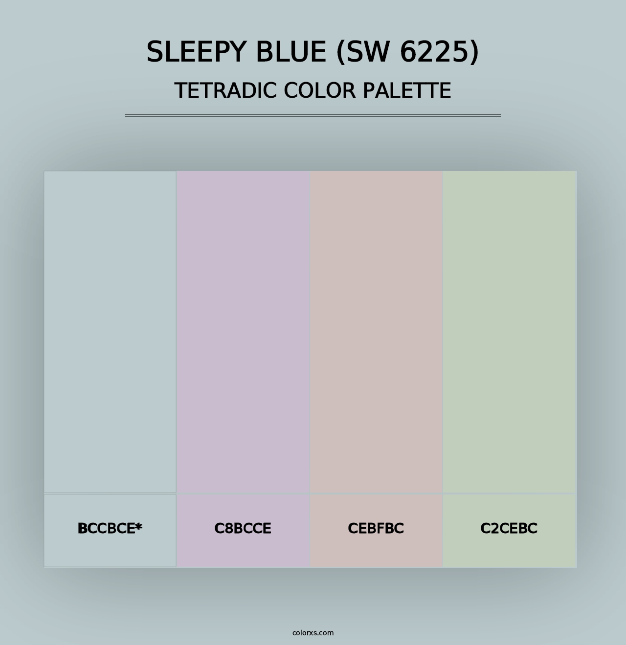 Sleepy Blue (SW 6225) - Tetradic Color Palette