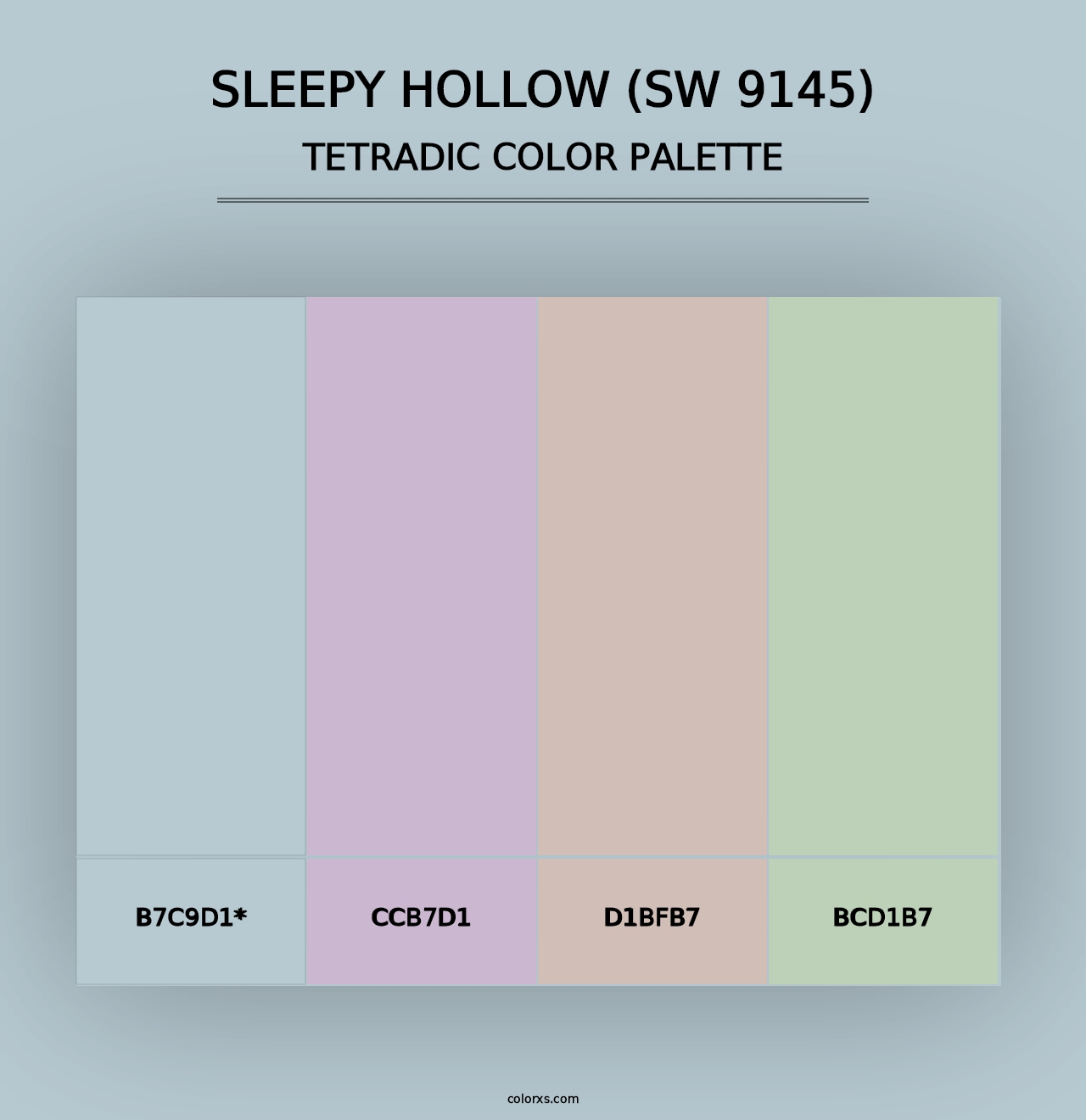 Sleepy Hollow (SW 9145) - Tetradic Color Palette