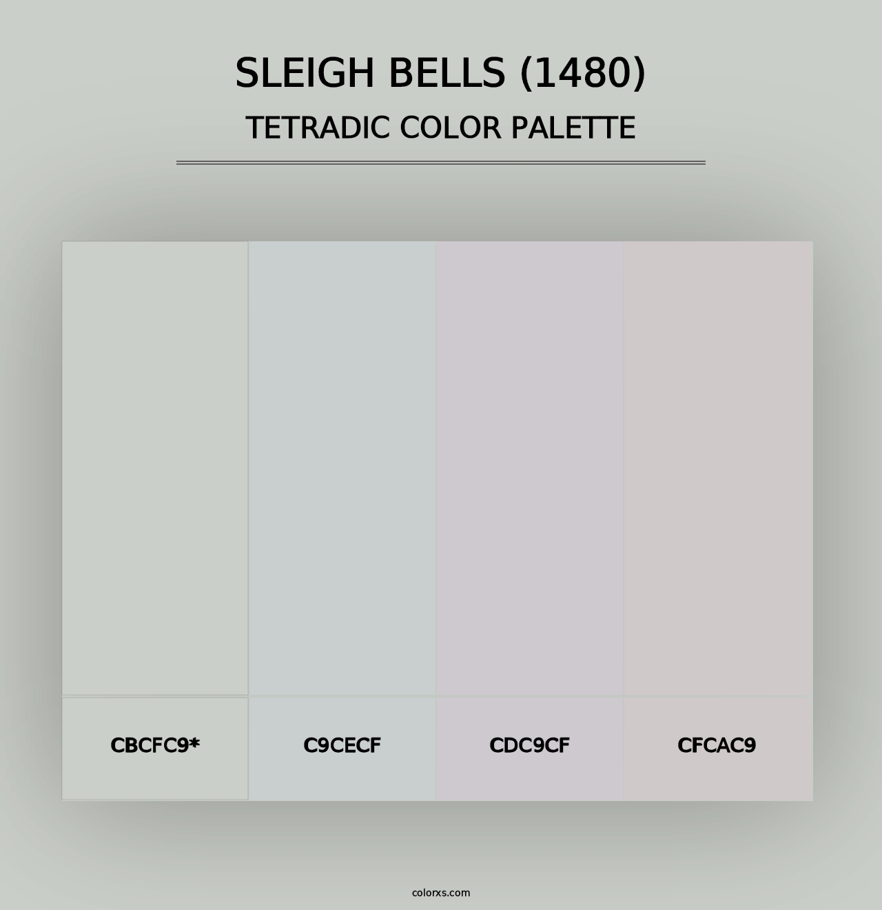 Sleigh Bells (1480) - Tetradic Color Palette