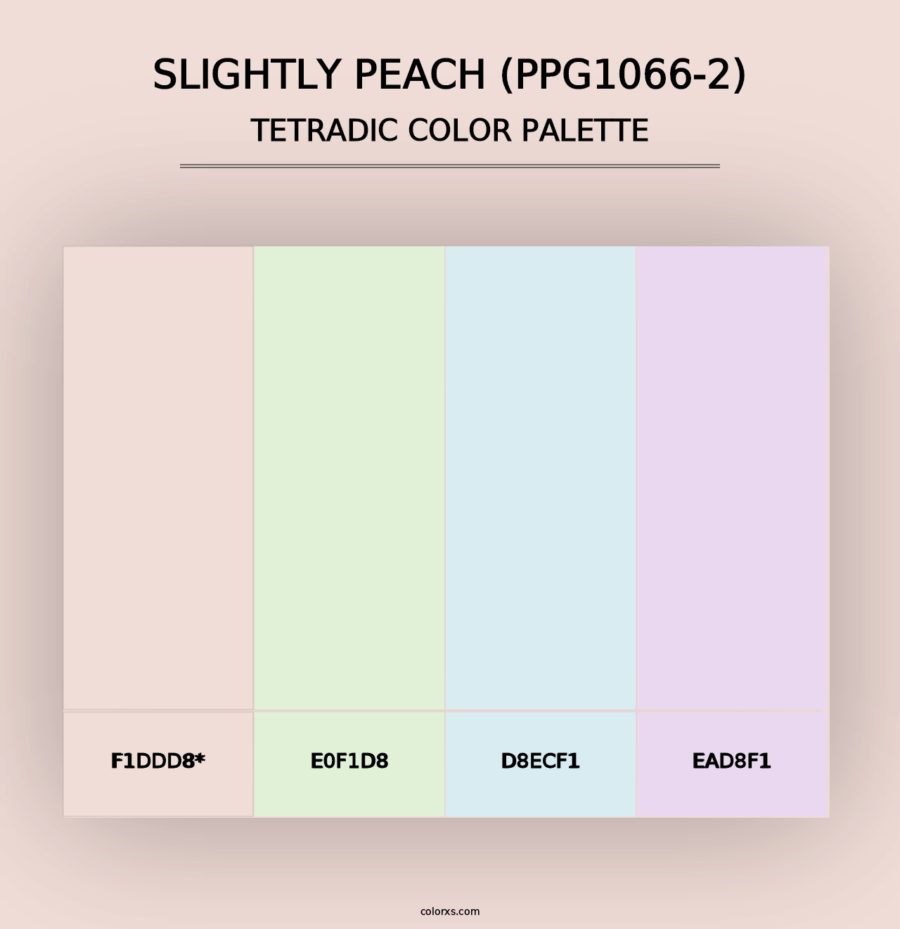 Slightly Peach (PPG1066-2) - Tetradic Color Palette