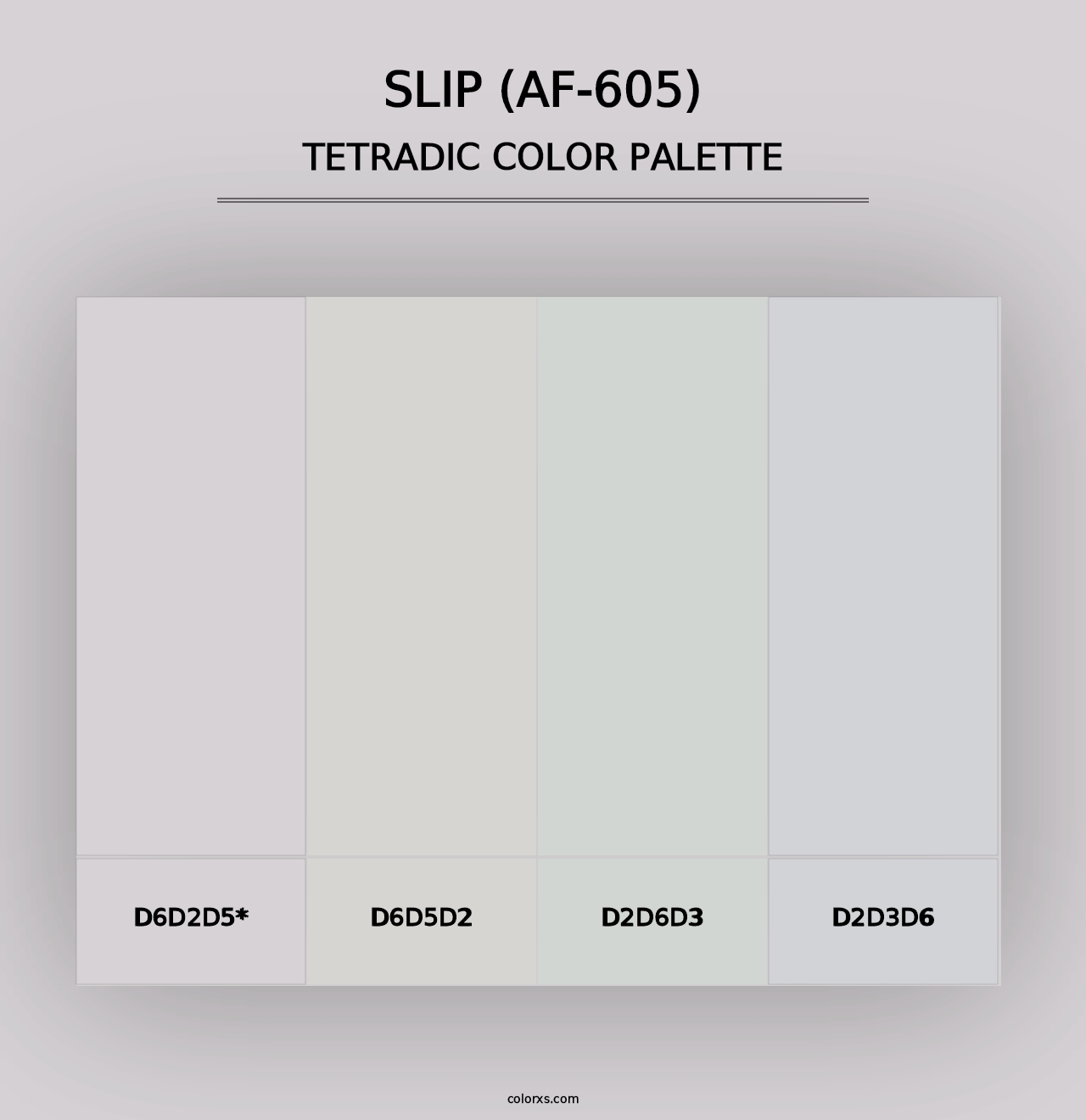 Slip (AF-605) - Tetradic Color Palette