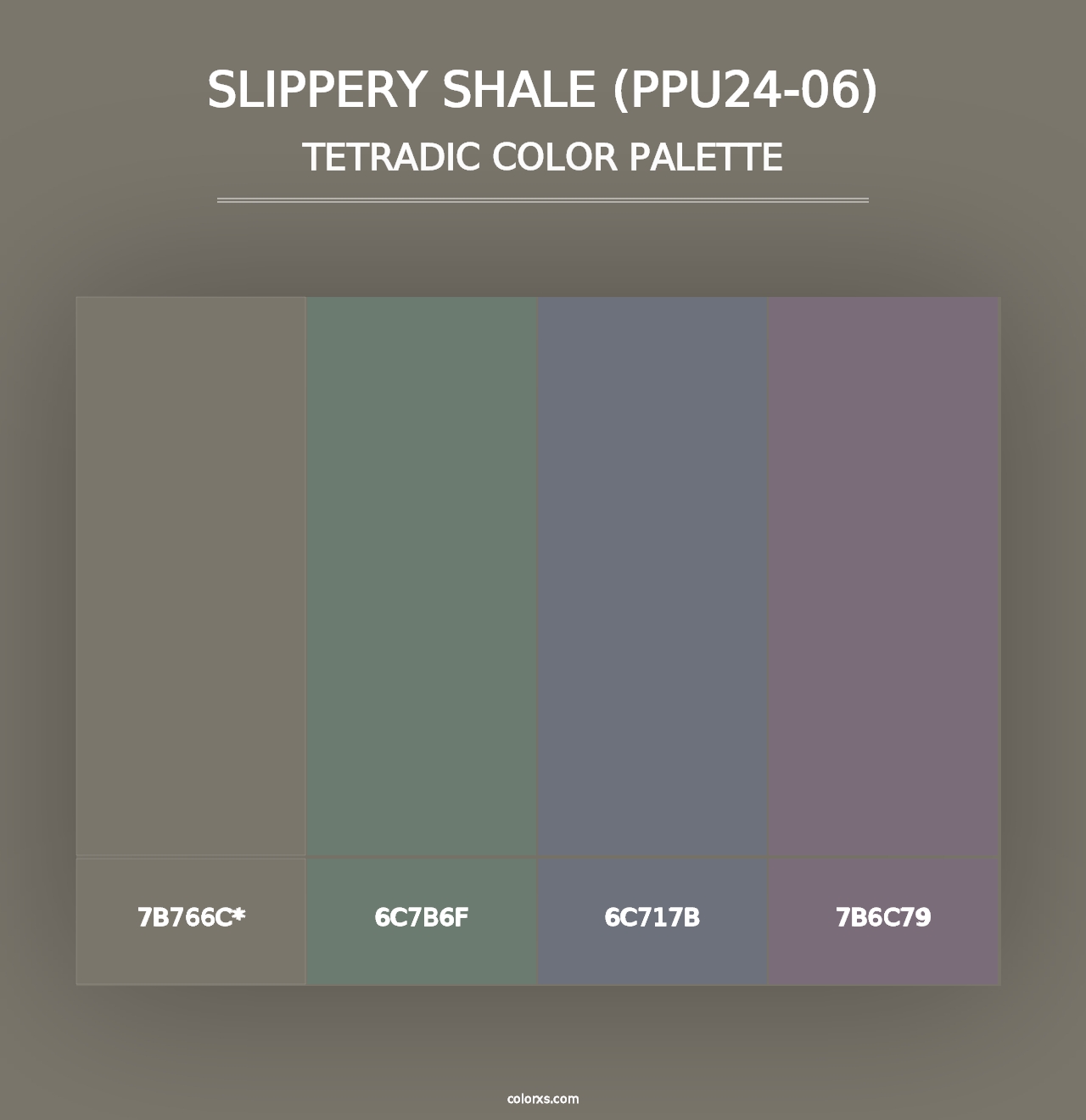 Slippery Shale (PPU24-06) - Tetradic Color Palette