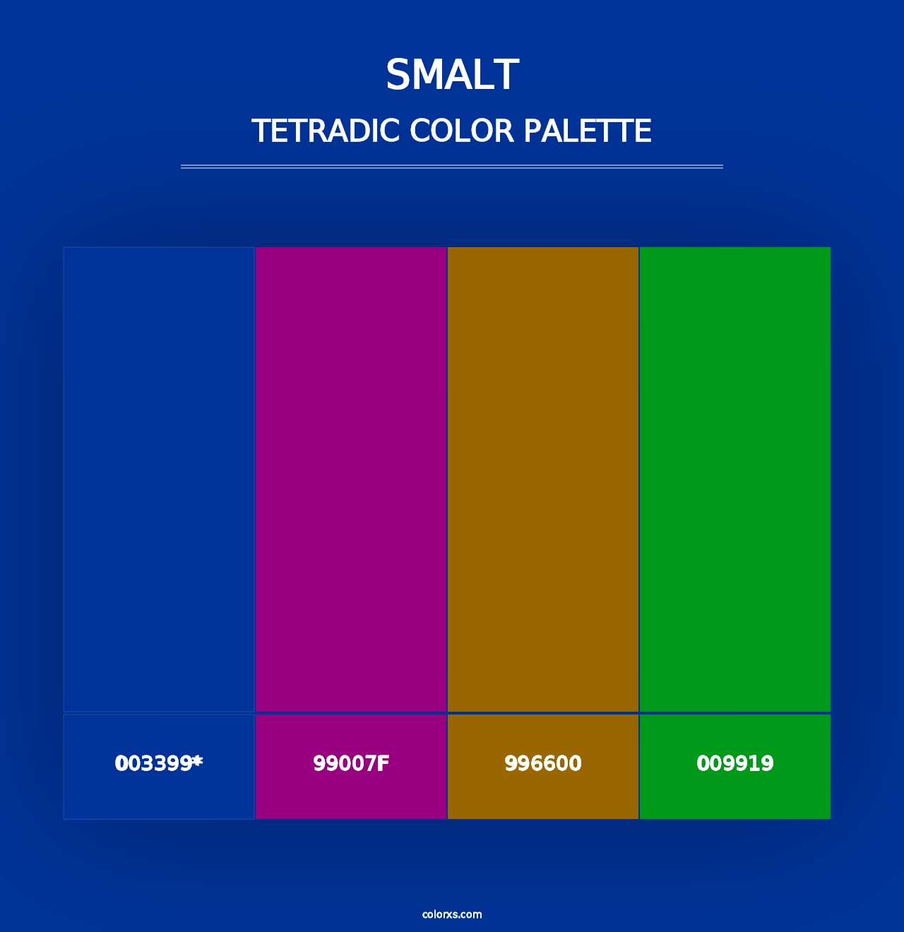 Smalt - Tetradic Color Palette