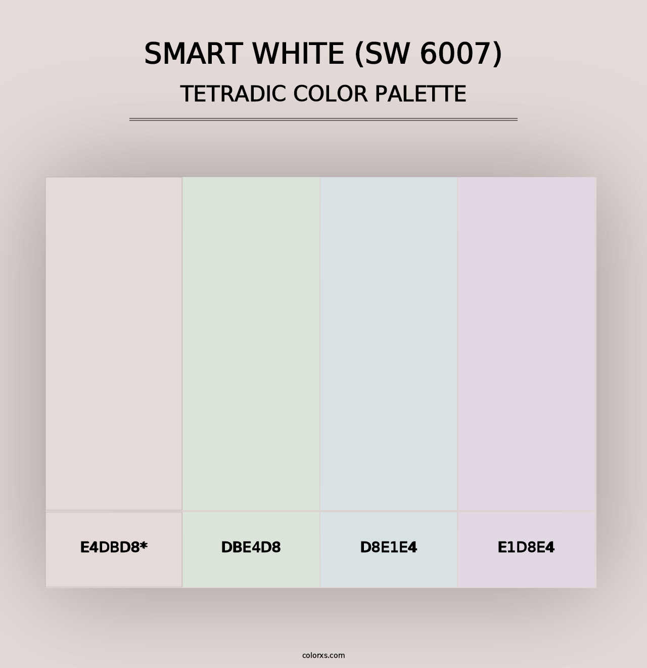 Smart White (SW 6007) - Tetradic Color Palette