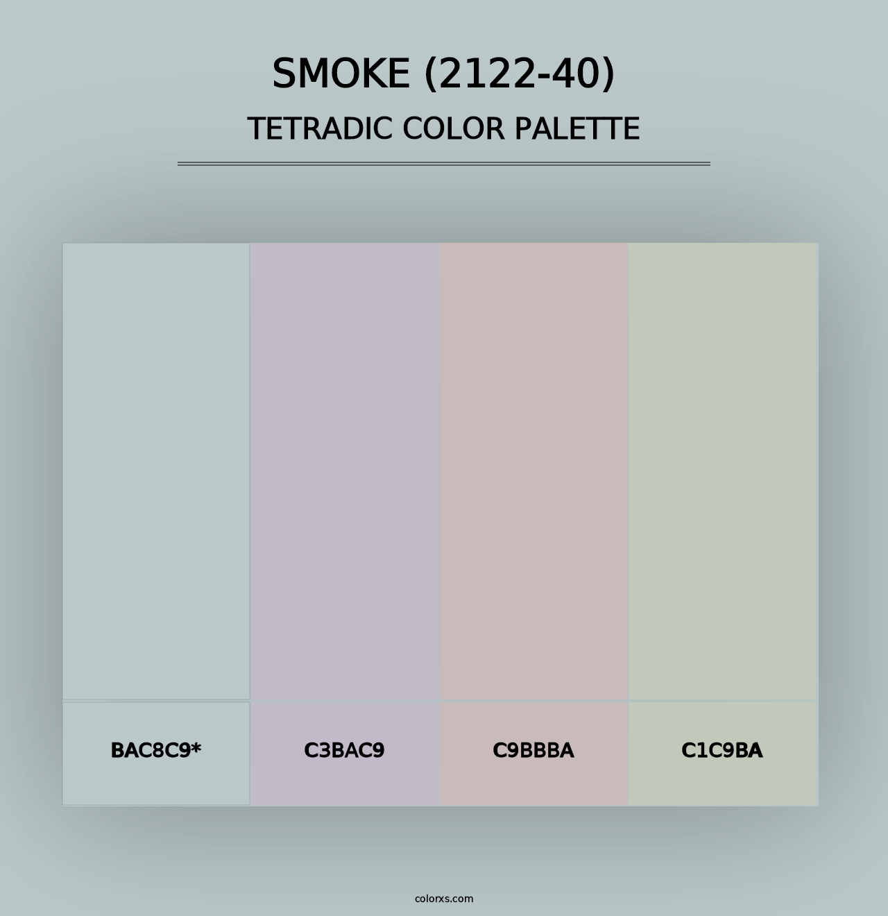 Smoke (2122-40) - Tetradic Color Palette