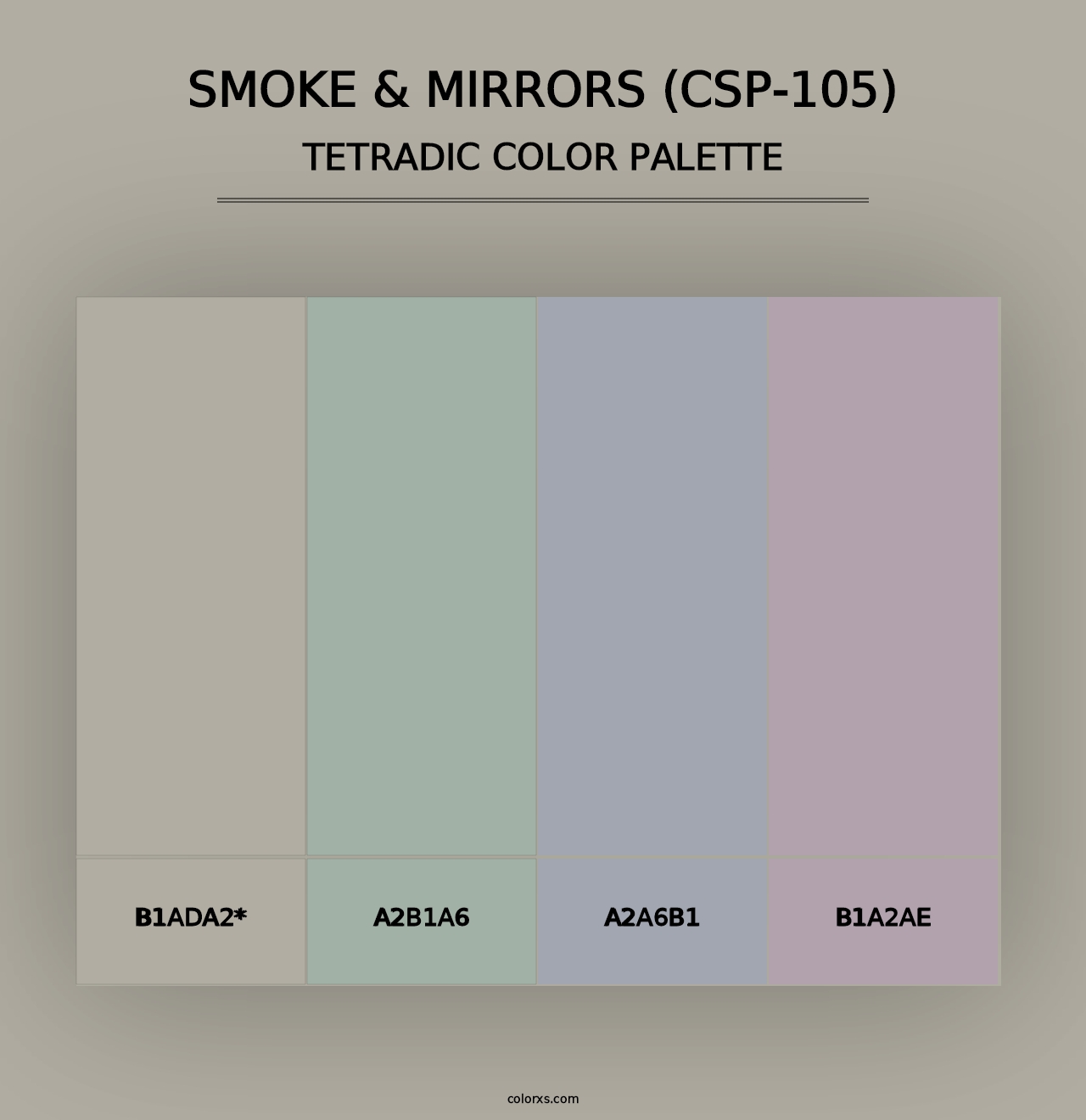 Smoke & Mirrors (CSP-105) - Tetradic Color Palette