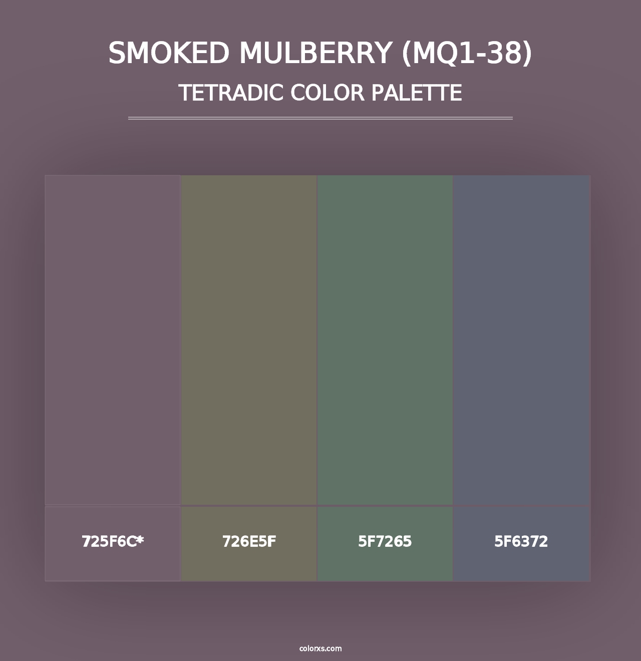 Smoked Mulberry (MQ1-38) - Tetradic Color Palette