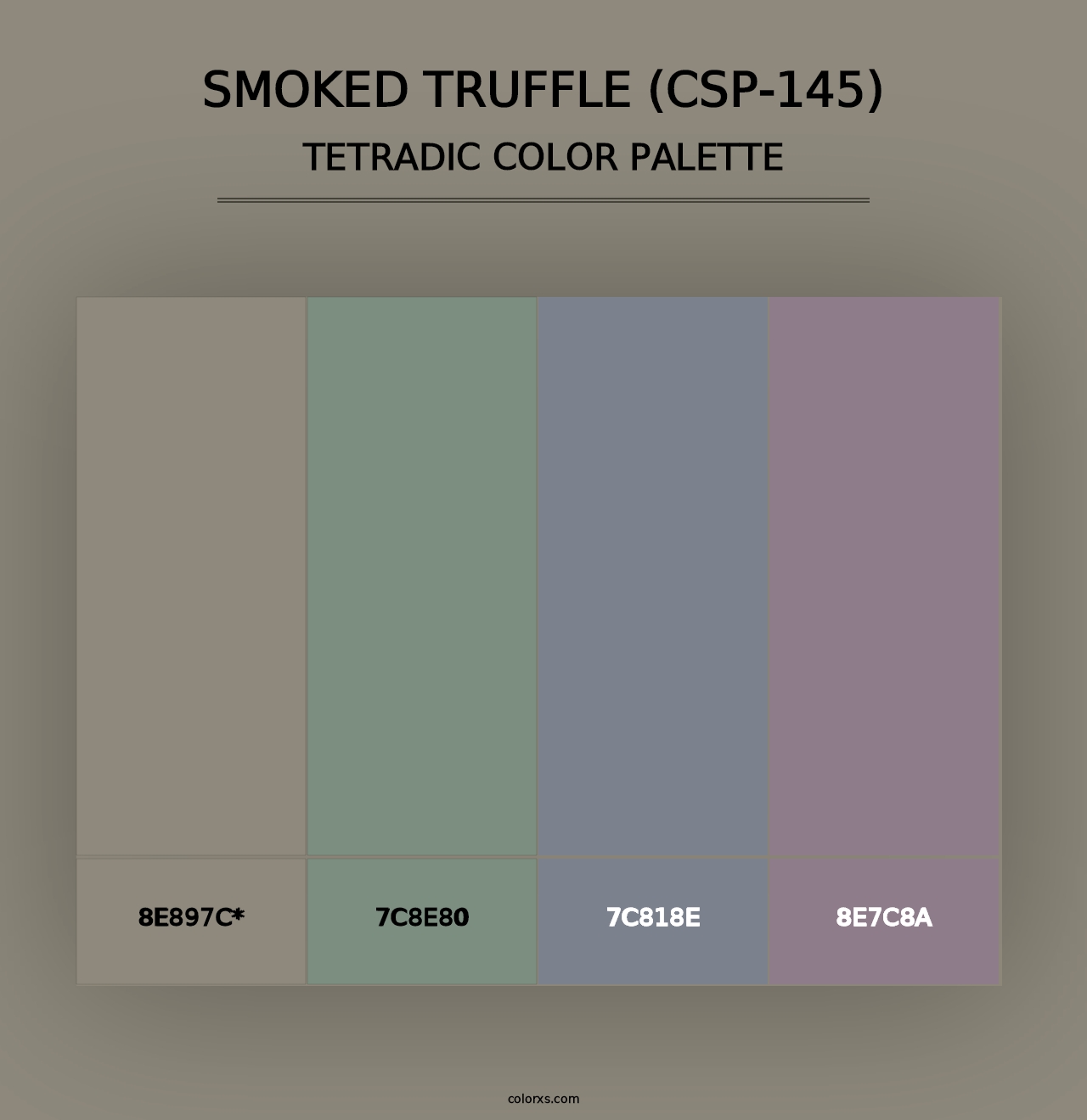 Smoked Truffle (CSP-145) - Tetradic Color Palette