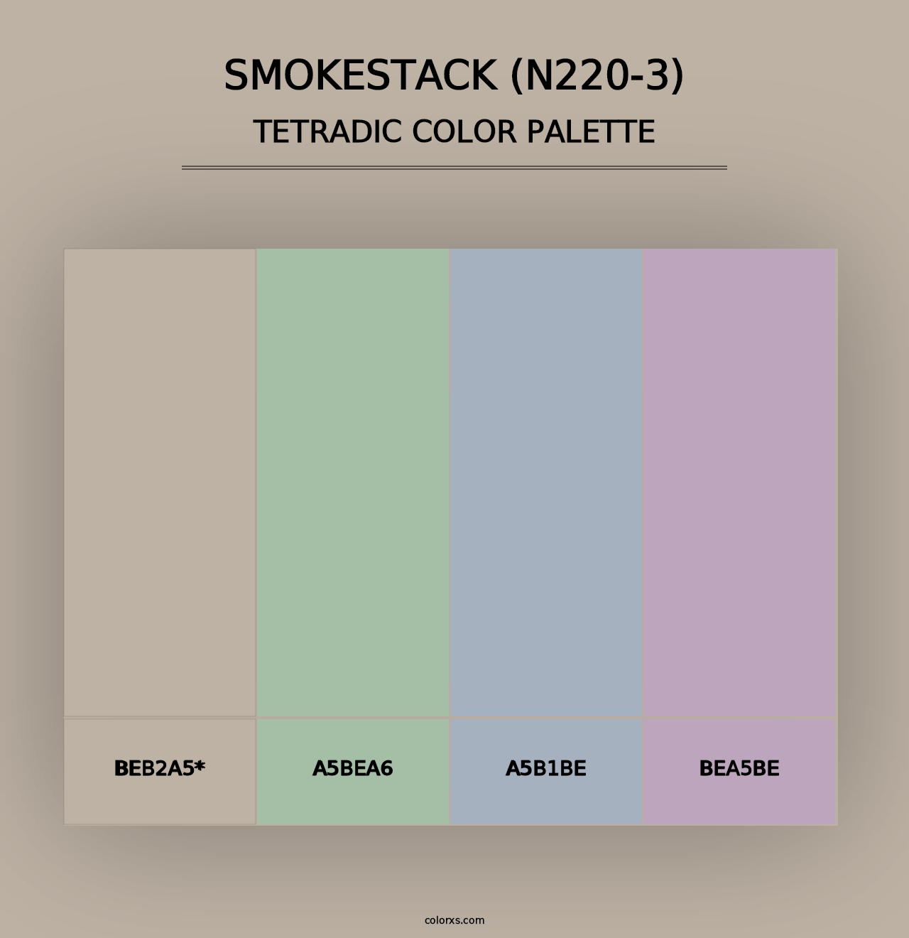 Smokestack (N220-3) - Tetradic Color Palette