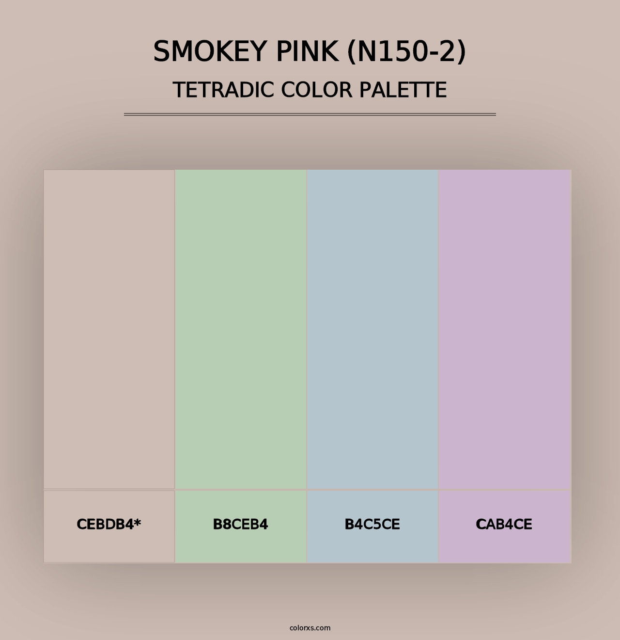 Smokey Pink (N150-2) - Tetradic Color Palette