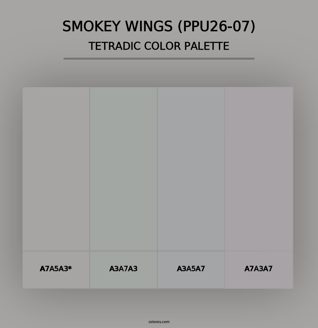 Smokey Wings (PPU26-07) - Tetradic Color Palette