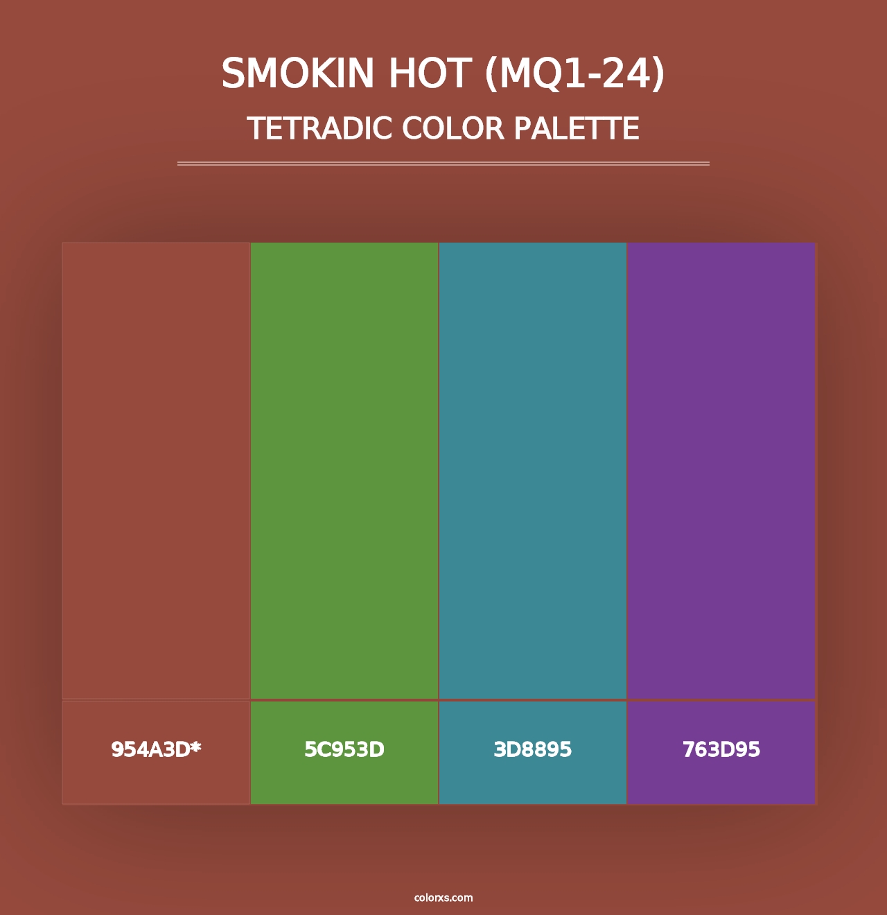 Smokin Hot (MQ1-24) - Tetradic Color Palette