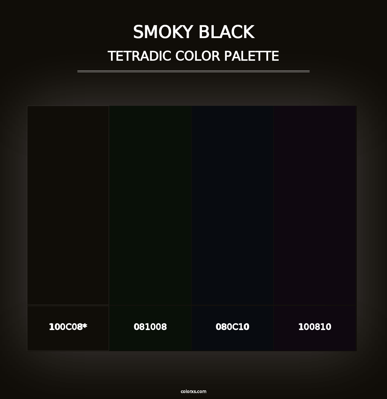 Smoky Black - Tetradic Color Palette