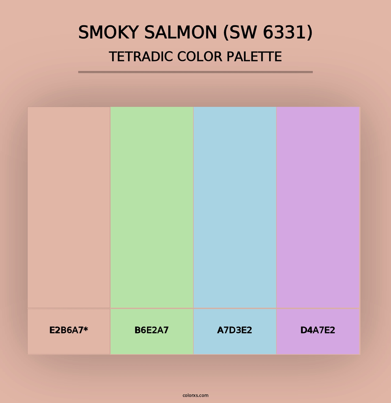 Smoky Salmon (SW 6331) - Tetradic Color Palette