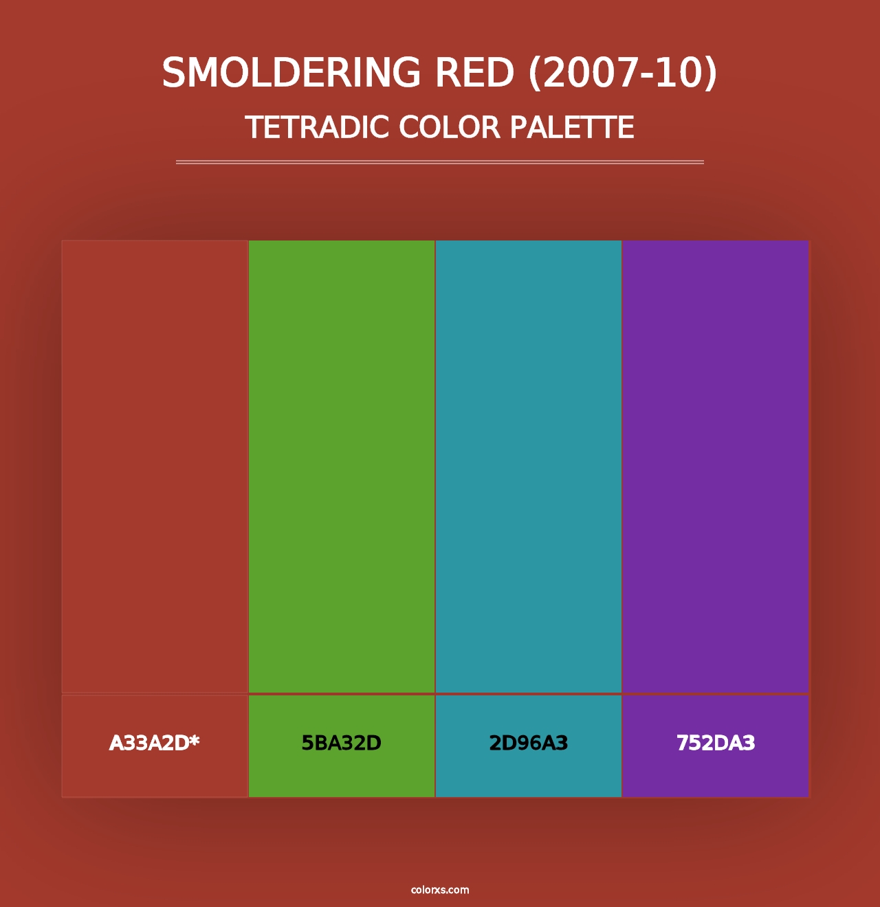 Smoldering Red (2007-10) - Tetradic Color Palette