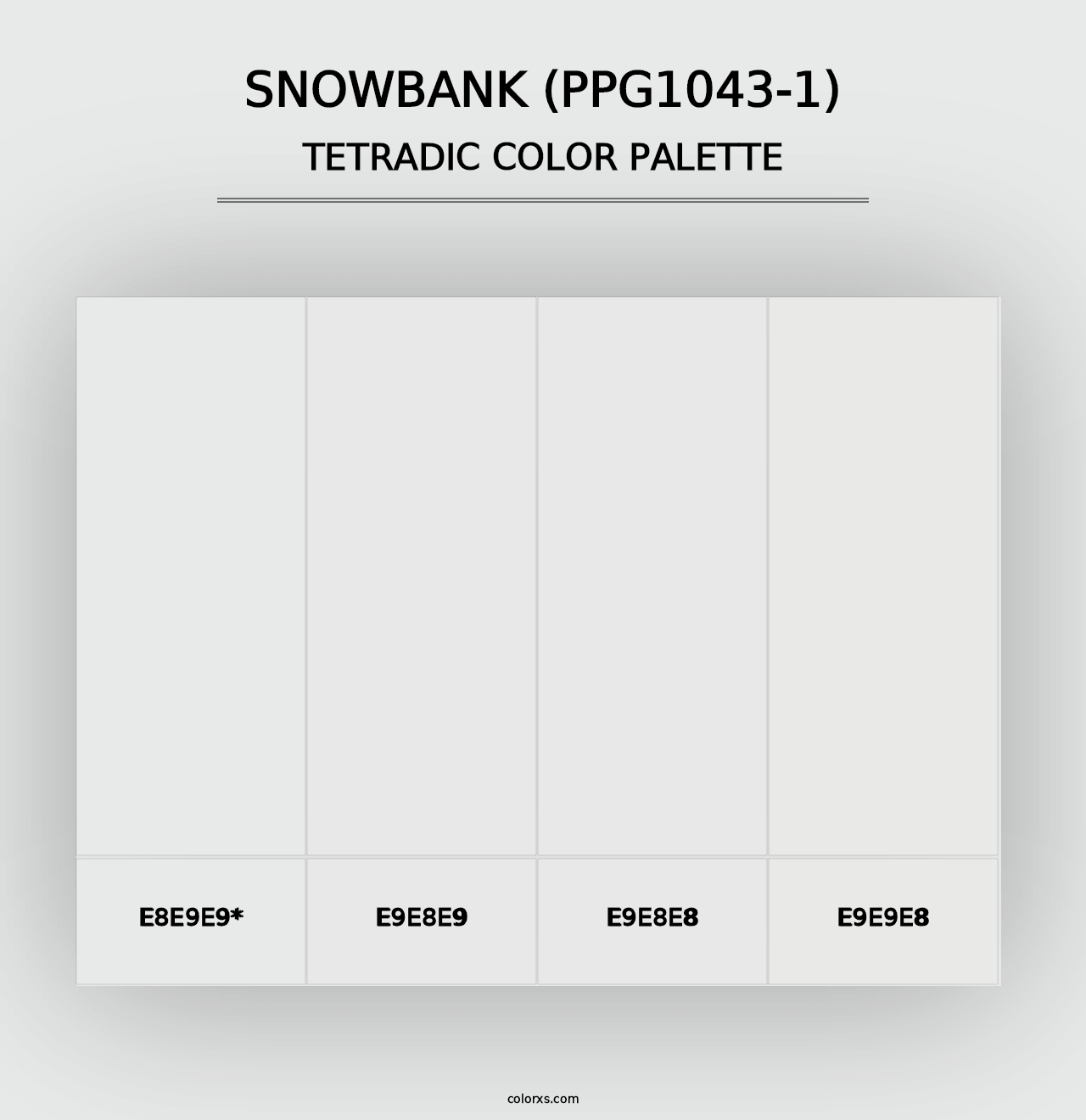 Snowbank (PPG1043-1) - Tetradic Color Palette