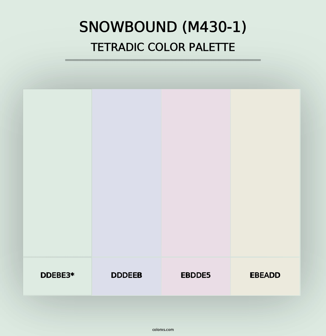 Snowbound (M430-1) - Tetradic Color Palette