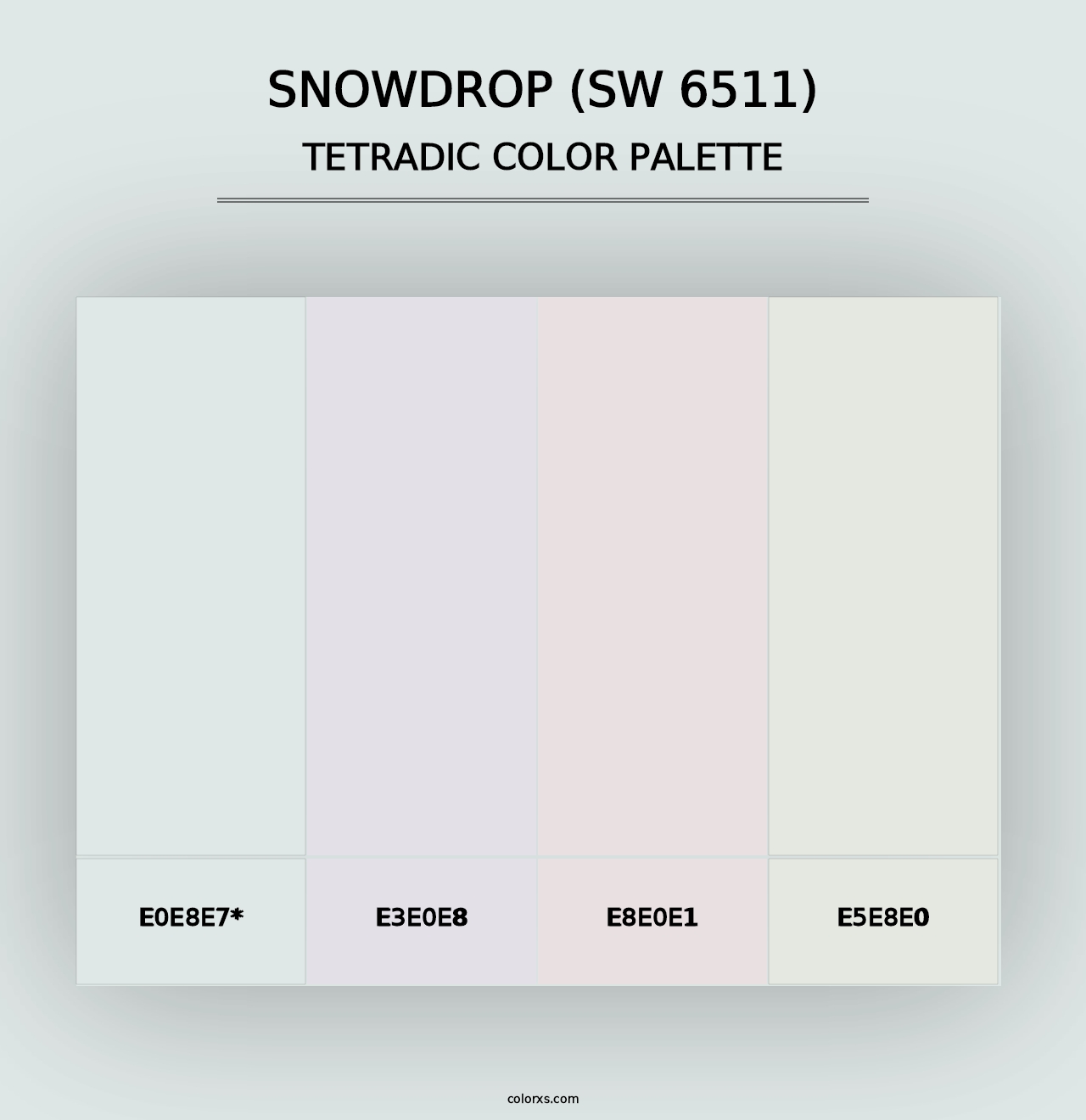 Snowdrop (SW 6511) - Tetradic Color Palette