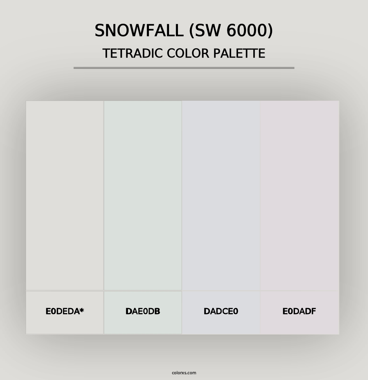 Snowfall (SW 6000) - Tetradic Color Palette