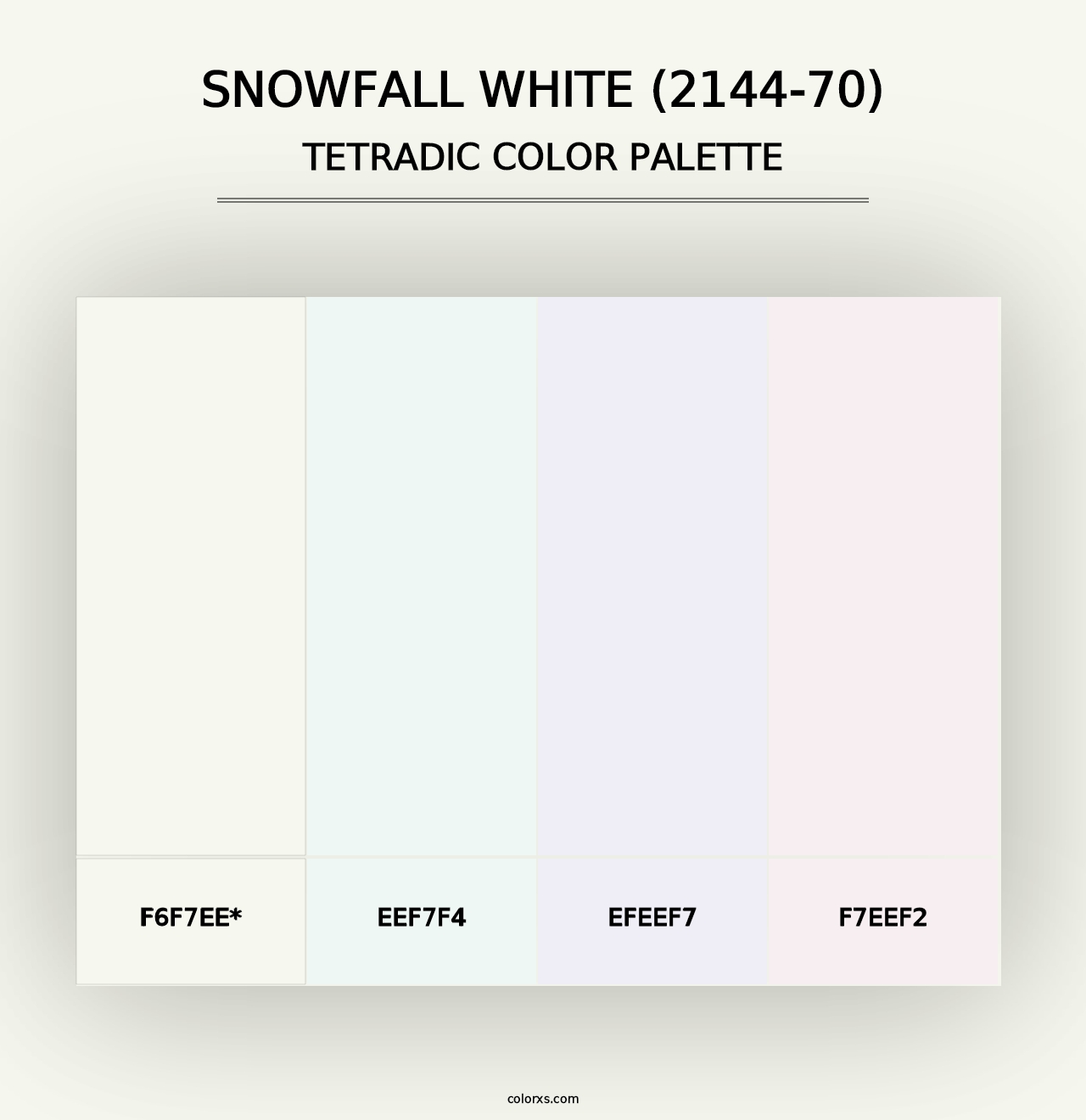 Snowfall White (2144-70) - Tetradic Color Palette