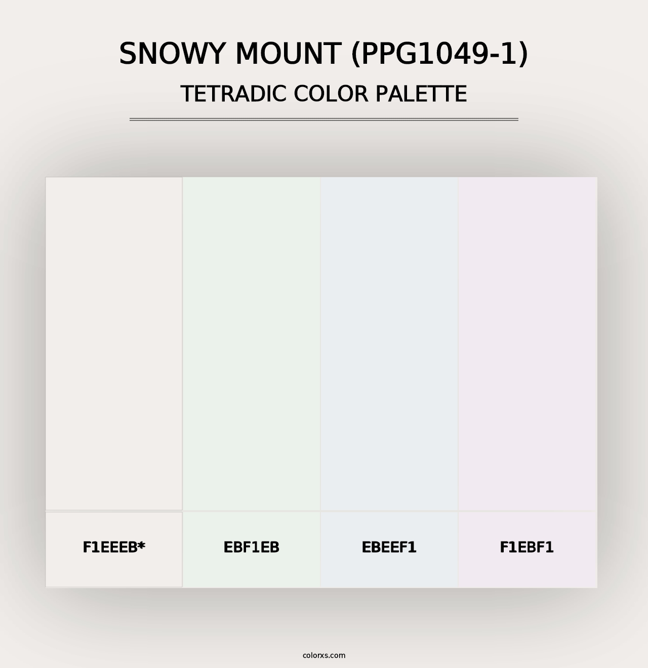 Snowy Mount (PPG1049-1) - Tetradic Color Palette