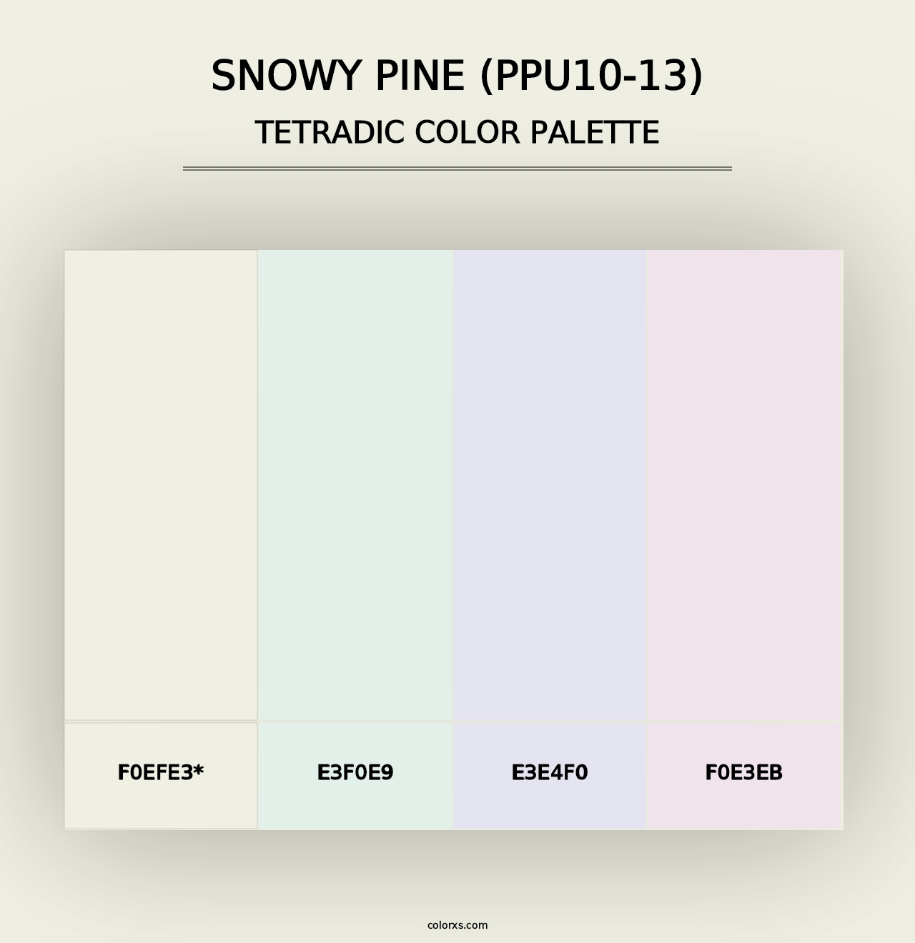 Snowy Pine (PPU10-13) - Tetradic Color Palette