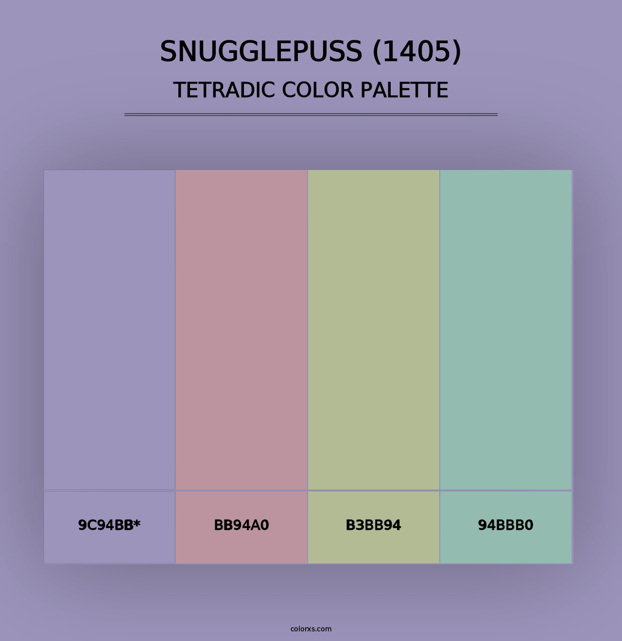 Snugglepuss (1405) - Tetradic Color Palette