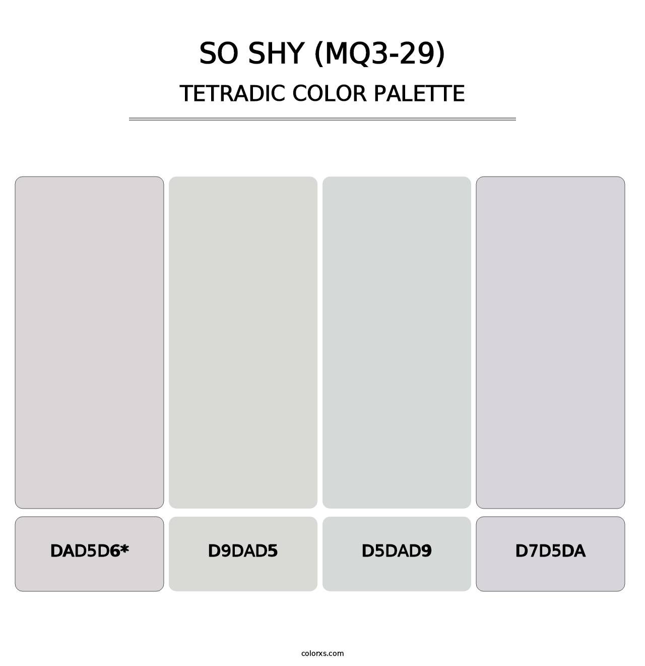 So Shy (MQ3-29) - Tetradic Color Palette