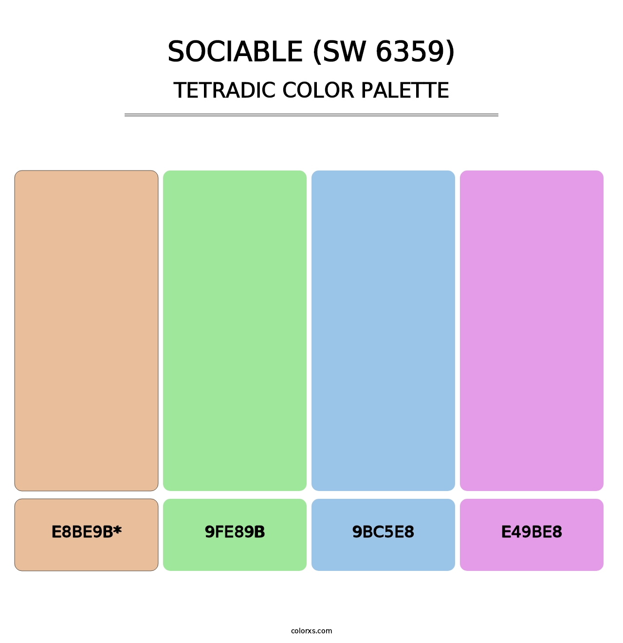 Sociable (SW 6359) - Tetradic Color Palette