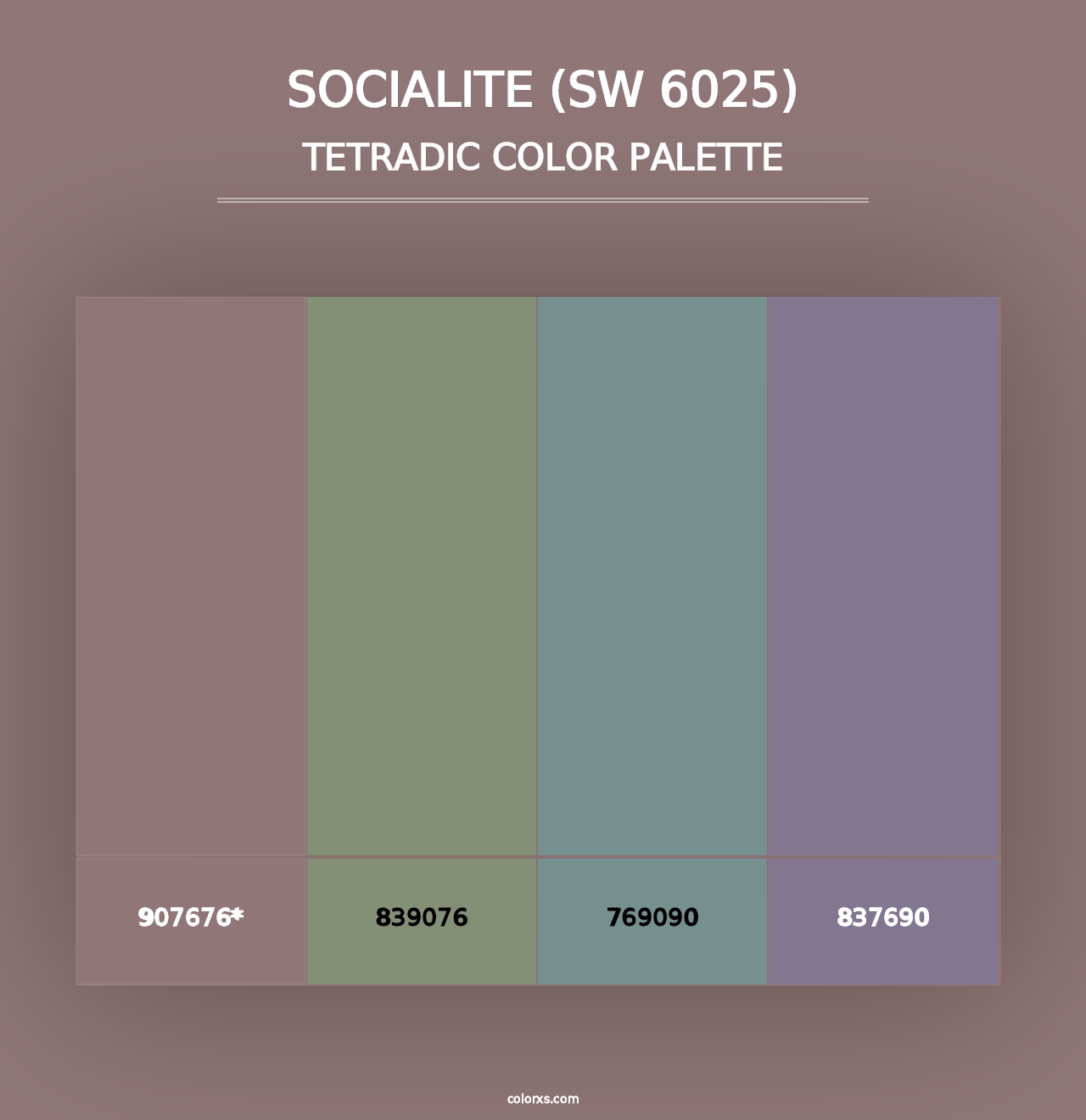 Socialite (SW 6025) - Tetradic Color Palette