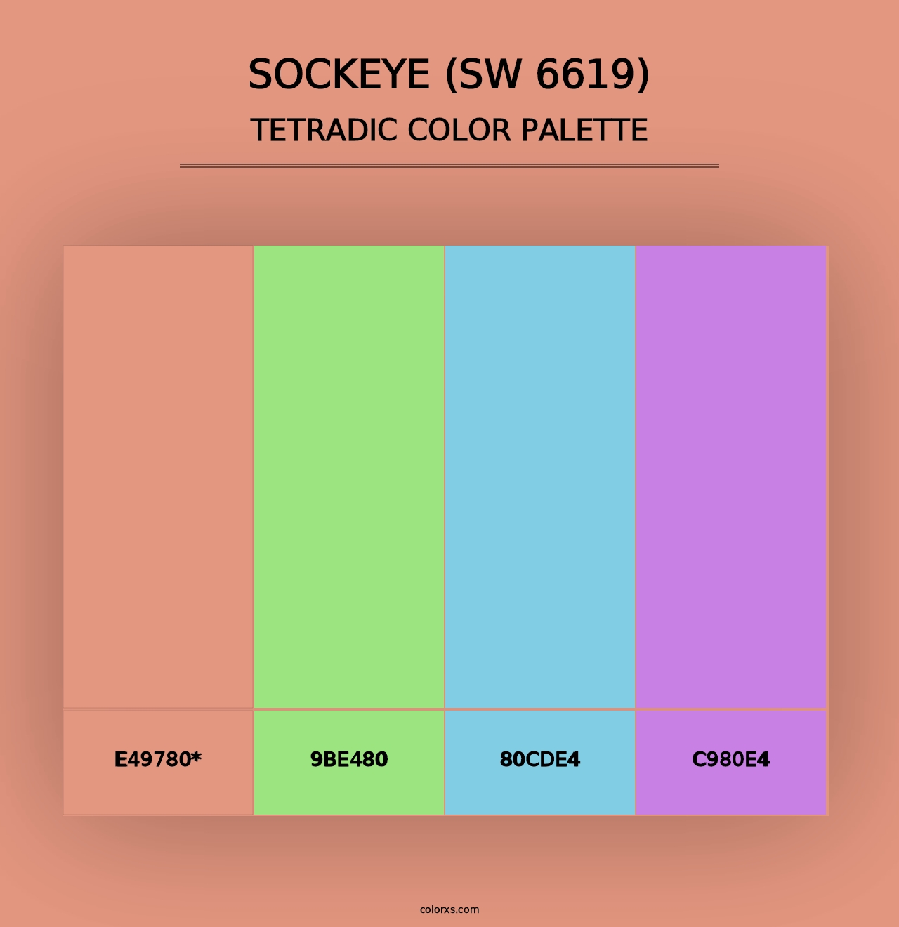 Sockeye (SW 6619) - Tetradic Color Palette