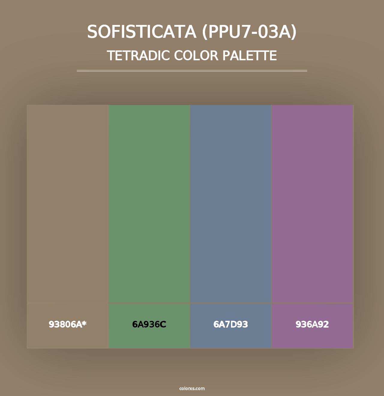 Sofisticata (PPU7-03A) - Tetradic Color Palette